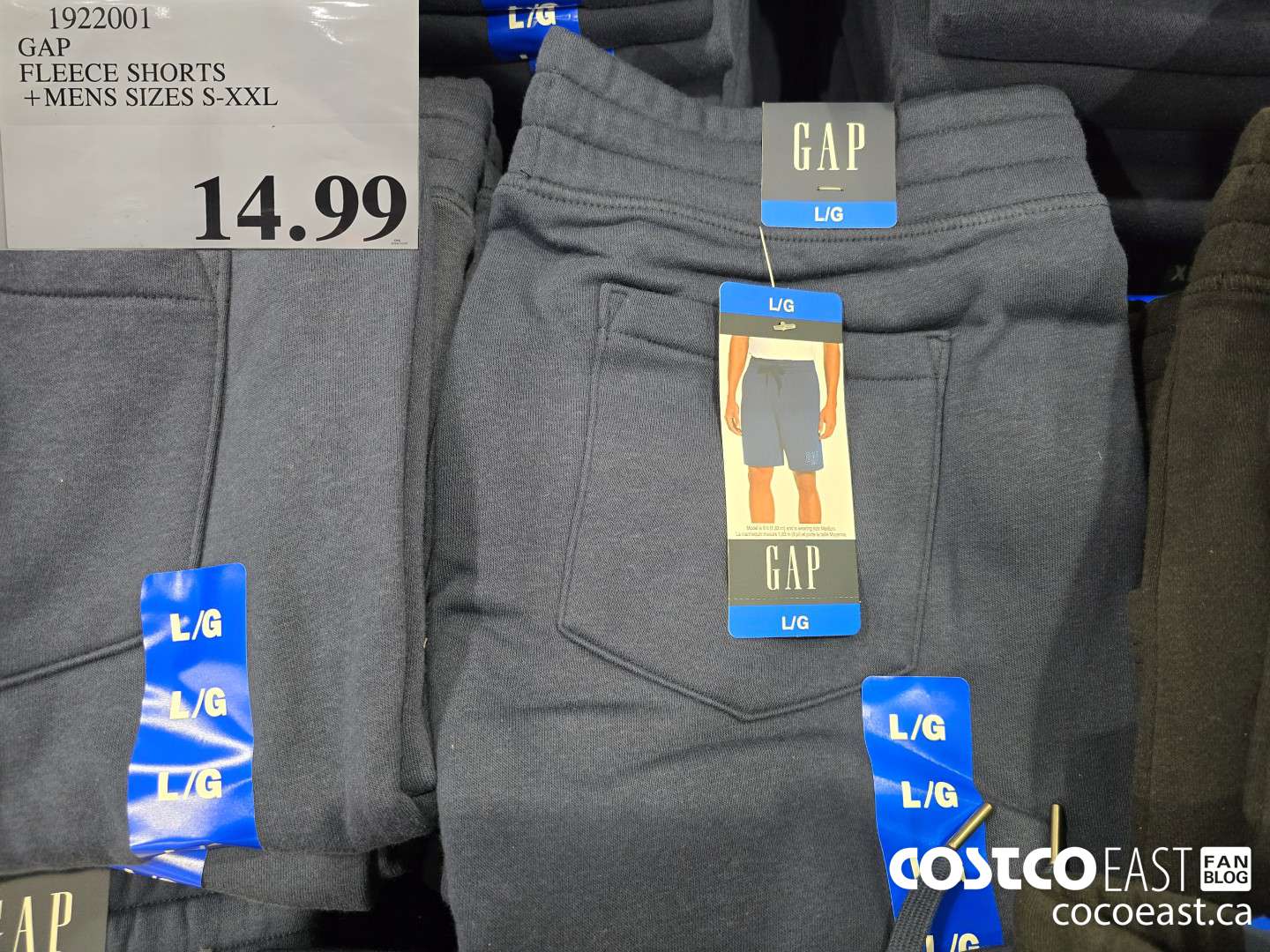 1922001 GAP FLEECE SHORTS + MENS SIZES S-XXL $14.99