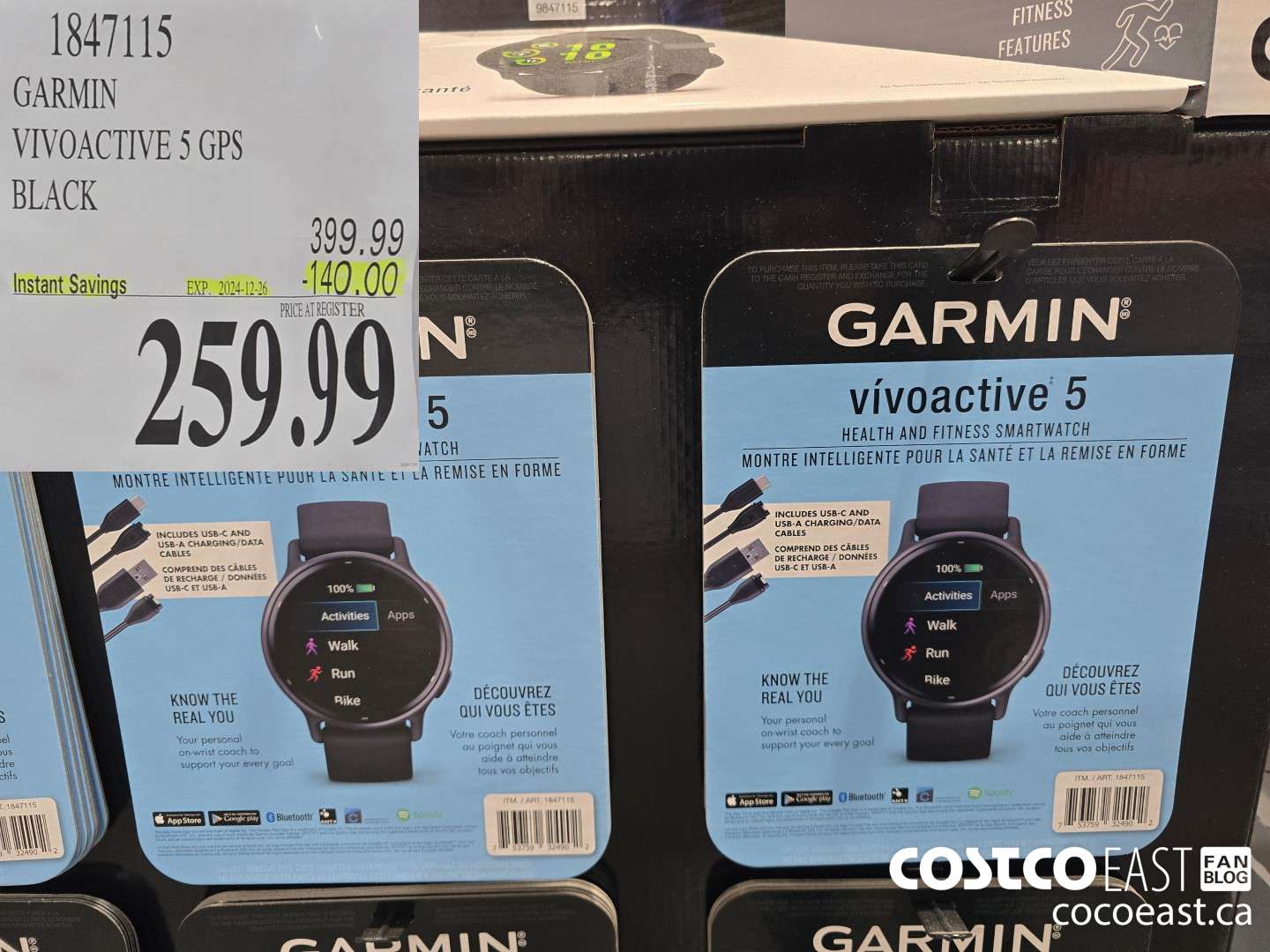 1847115 GARMIN VIVOACTIVE 5 GPS ($140.00 INSTANT SAVINGS EXPIRES ON 2024-12-26) $259.99