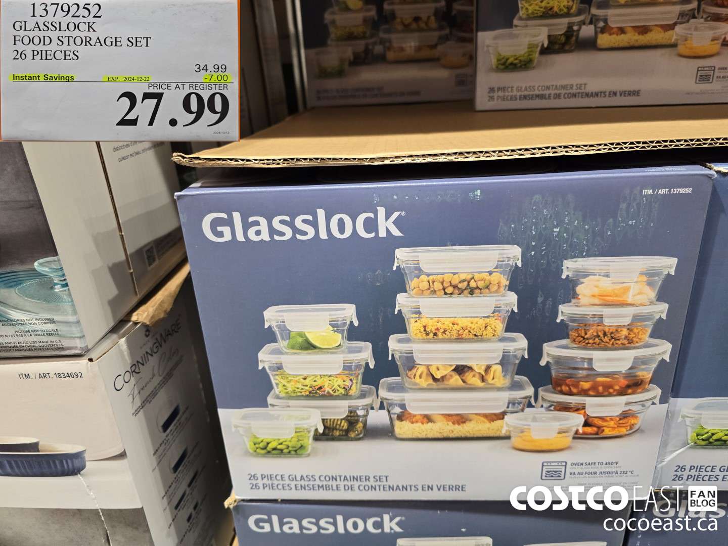1379252 GLASSLOCK FOOD STORAGE SET 26 PIECES ($7.00 INSTANT SAVINGS EXPIRES ON 2024-12-22) $27.99