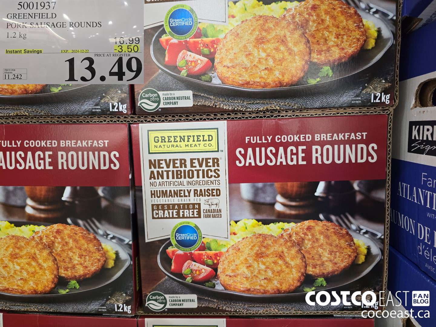 5001937 GREENFIELD PORK SAUSAGE ROUNDS 1.2 kg ($3.50 INSTANT SAVINGS EXPIRES ON 2024-12-22) $13.49