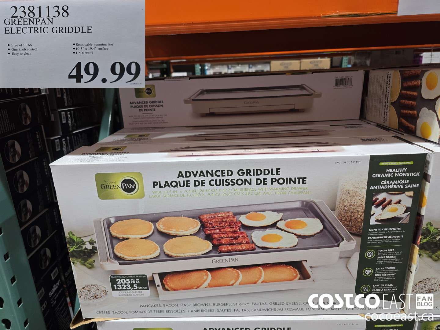 2381138 GREENPAN ELECTRIC GRIDDLE $49.99