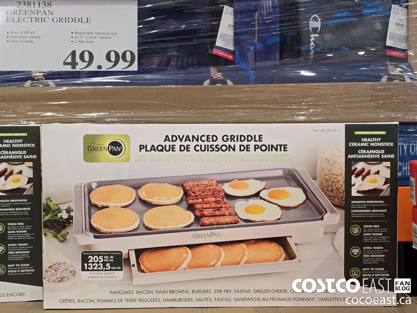 2381138 GREENPAN ELECTRIC GRIDDLE $49.99