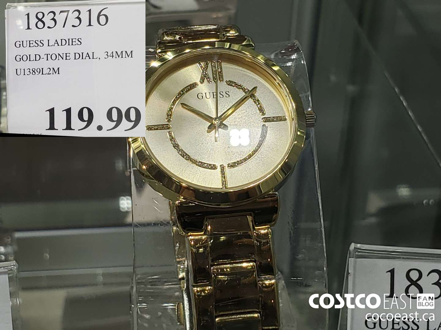 1837316 GUESS LADIES GOLD-TONE DIAL, 34MM U1389L2M  $119.99