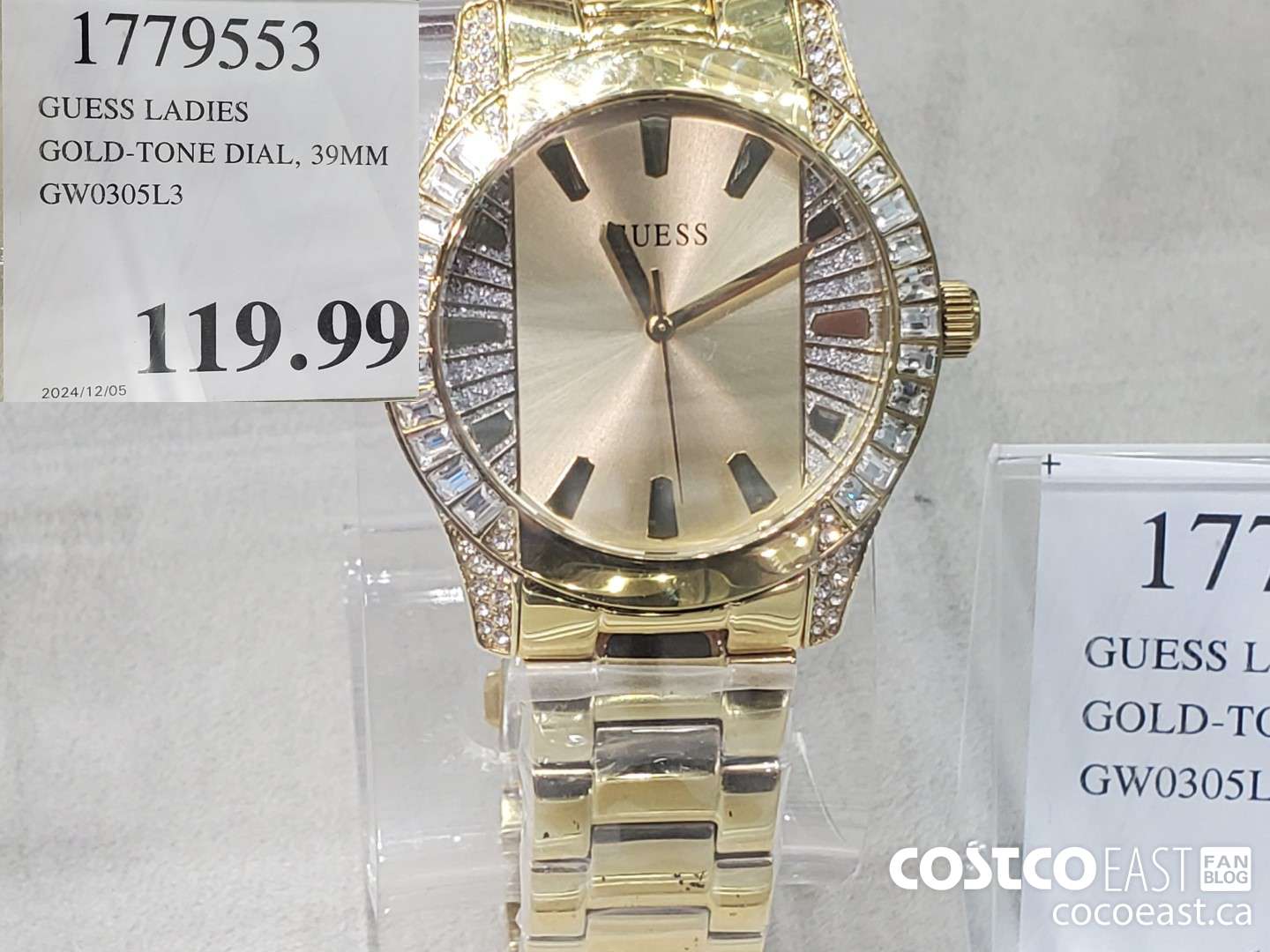 1779553 GUESS LADIES GOLD-TONE DIAL, 39MM GW0305L3  $119.99