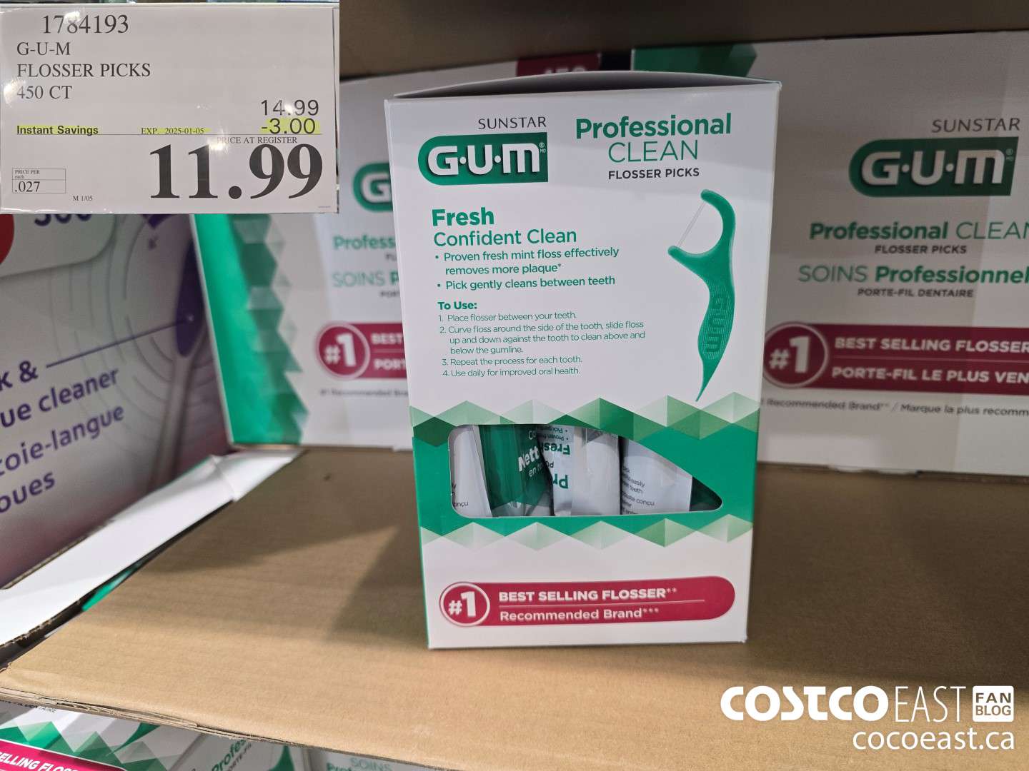 1784193 G-U-M FLOSSER PICKS 450 CT ($3.00 INSTANT SAVINGS EXPIRES ON 2025-01-05) $11.99