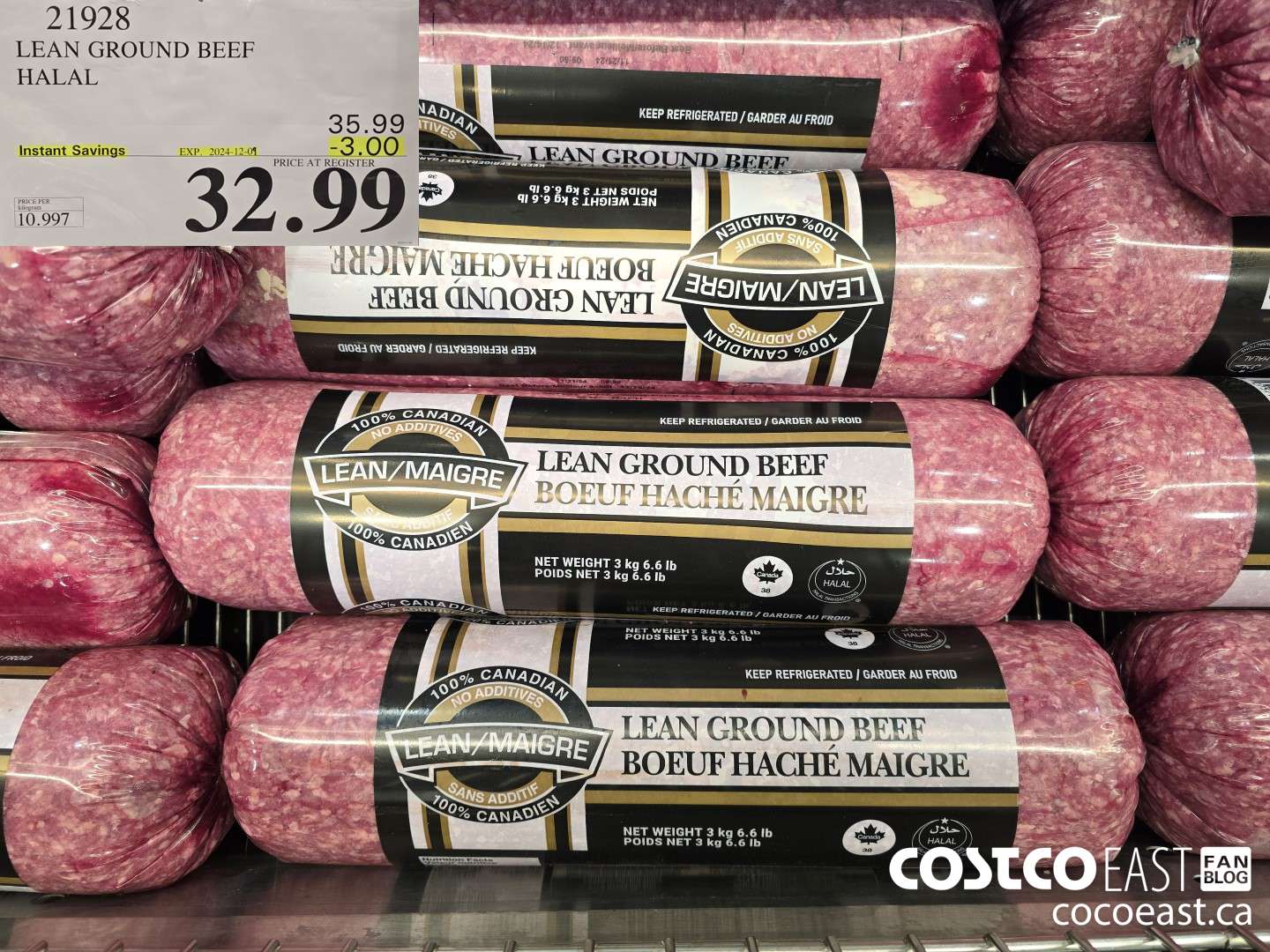 21928 HALAL LEAN GROUND BEEF ($3.00 INSTANT SAVINGS EXPIRES ON 2024-12-09) $32.99
