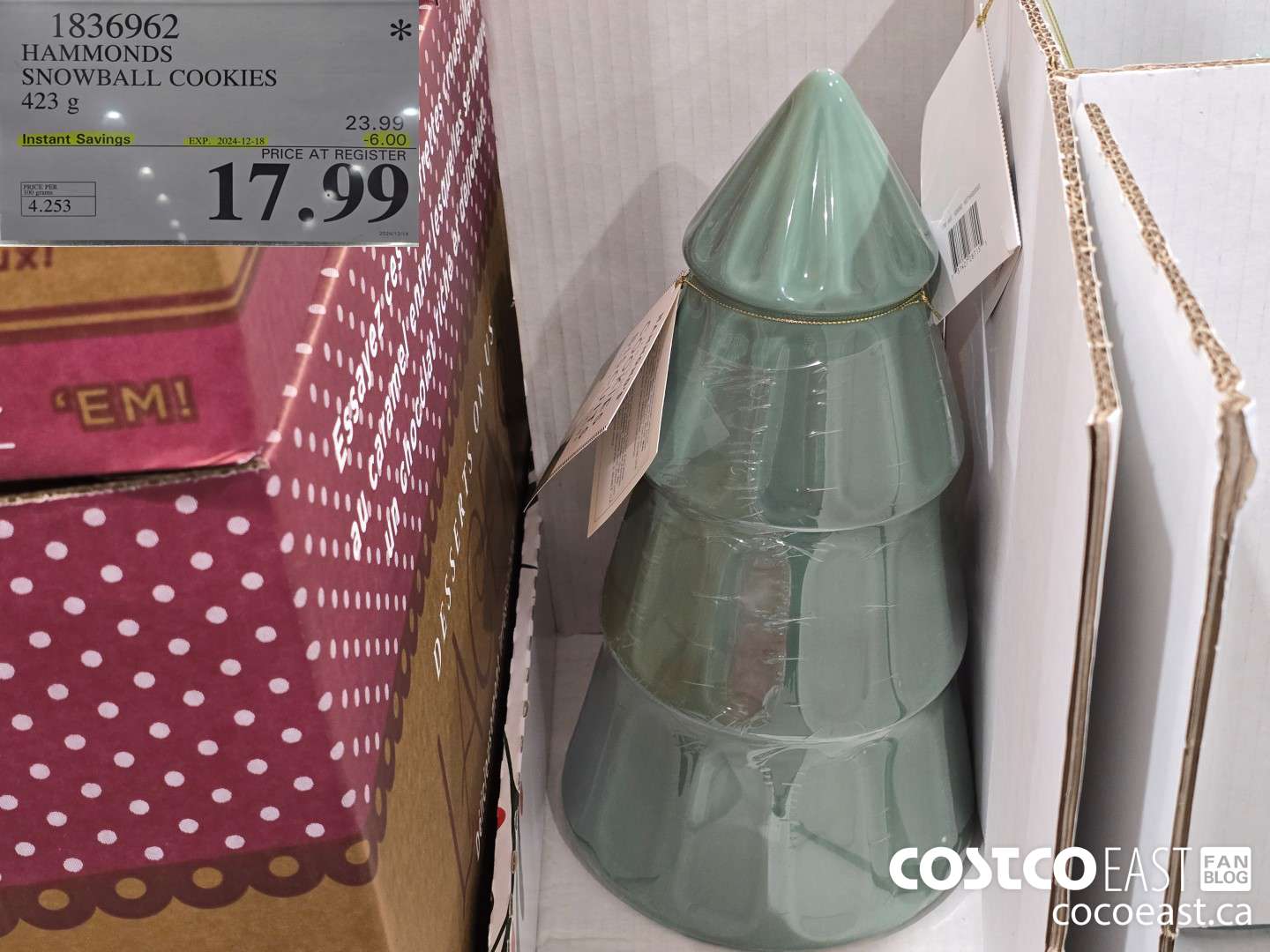 1836962 HAMMONDS SNOWBALL COOKIES 423 g ($6.00 INSTANT SAVINGS EXPIRES ON 2024-12-18) $17.99