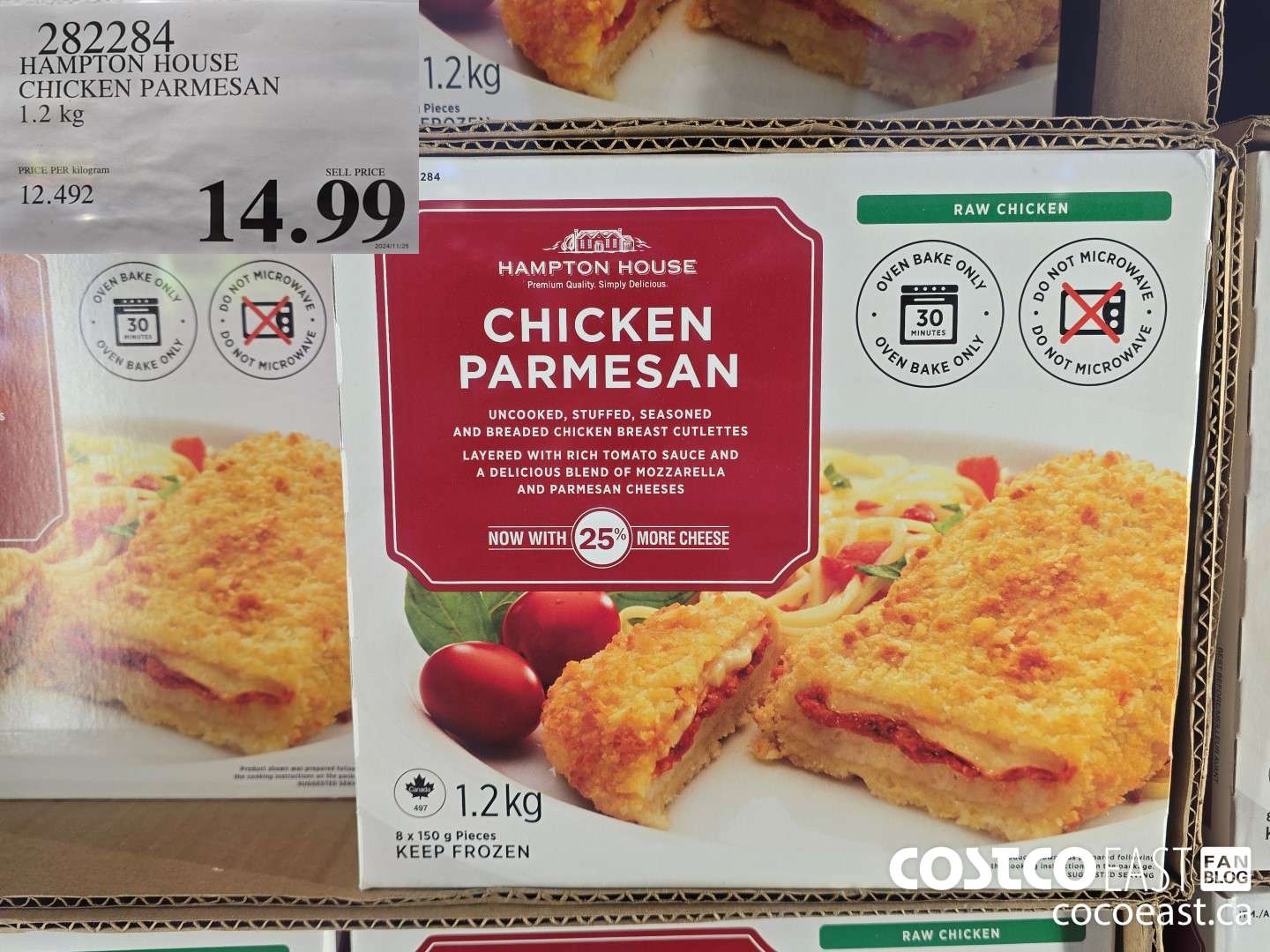 282284 HAMPTON HOUSE CHICKEN PARMESAN 1.2 kg $14.99