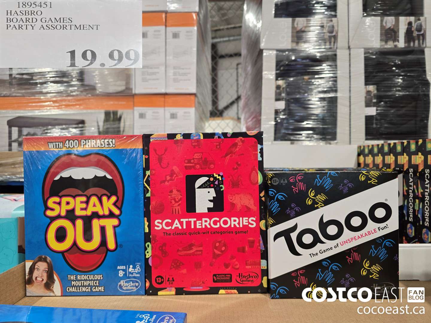 1895451 HASBRO BOARD GAMES PARTY ASSORTMENT $19.99