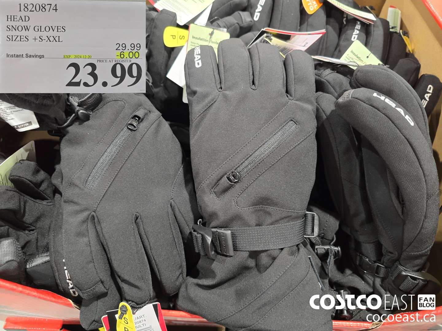 1820874 HEAD SNOW GLOVES SIZES +S-XXL ($6.00 INSTANT SAVINGS EXPIRES ON 2024-12-20) $23.99