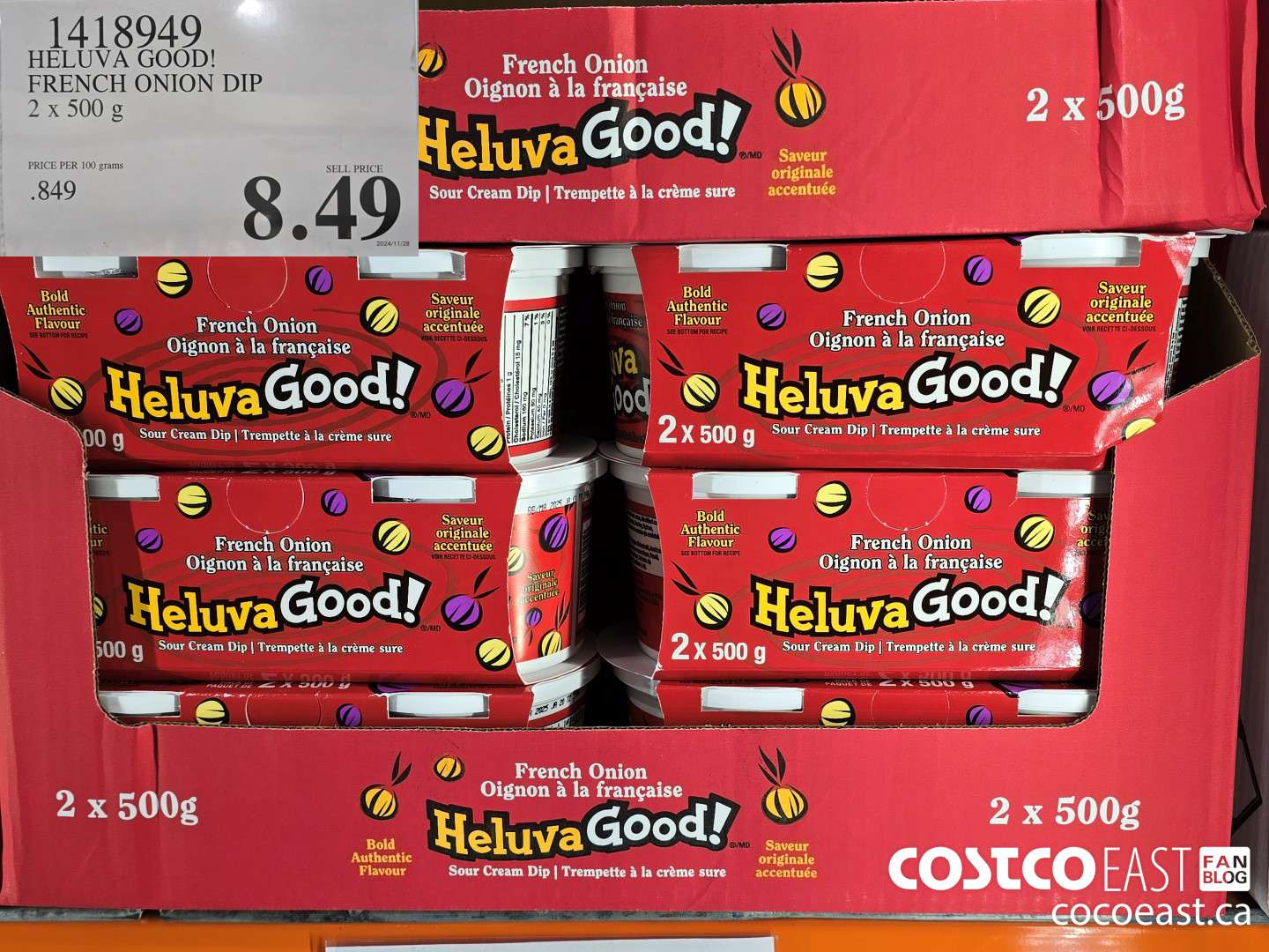 1418949 HELUVA GOOD FRENCH ONION DIP 2 x 500 $8.49