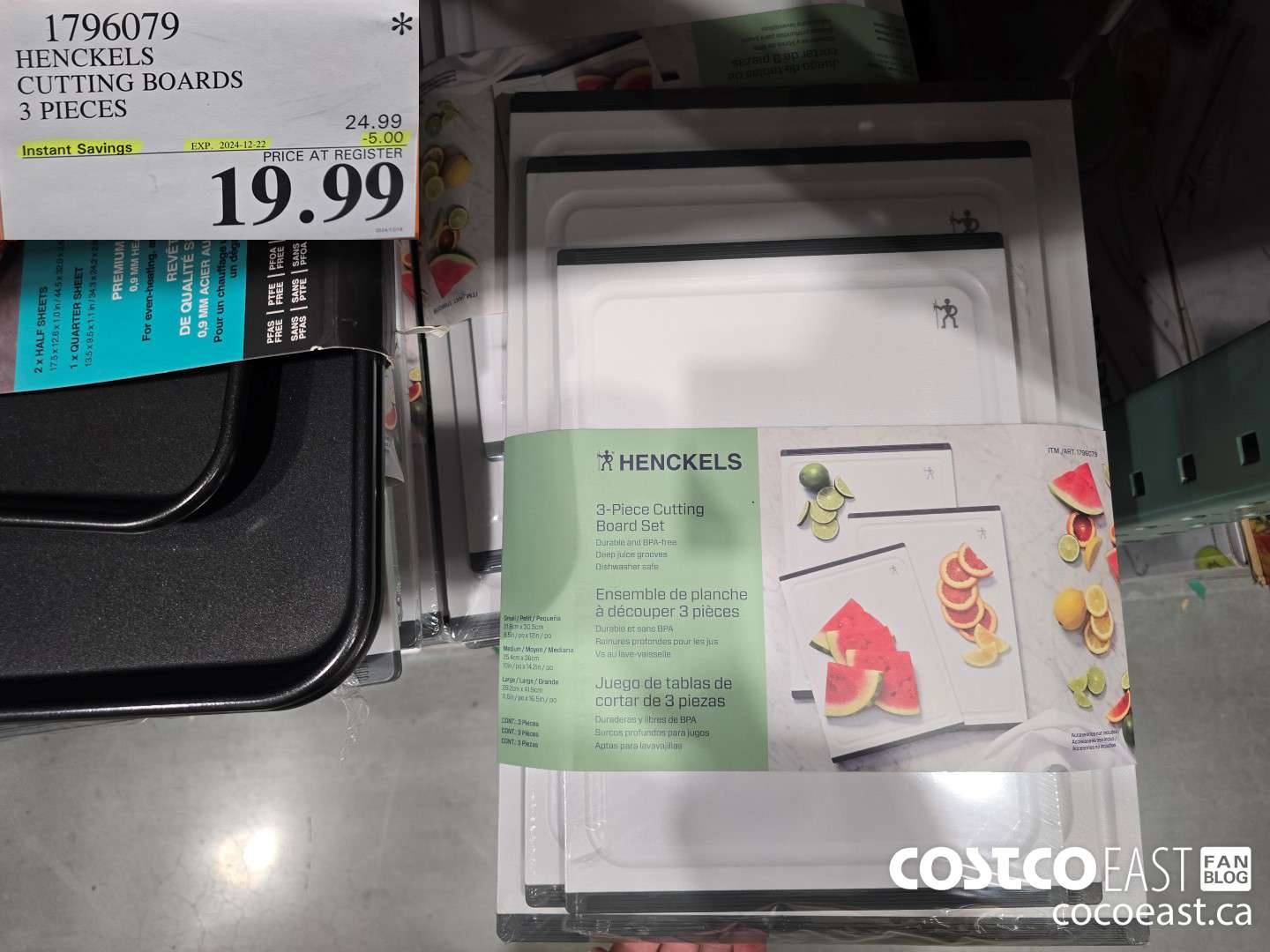 1796079 HENCKELS CUTTING BOARDS 3 PIECES ($5.00 INSTANT SAVINGS EXPIRES ON 2024-12-22) $19.99