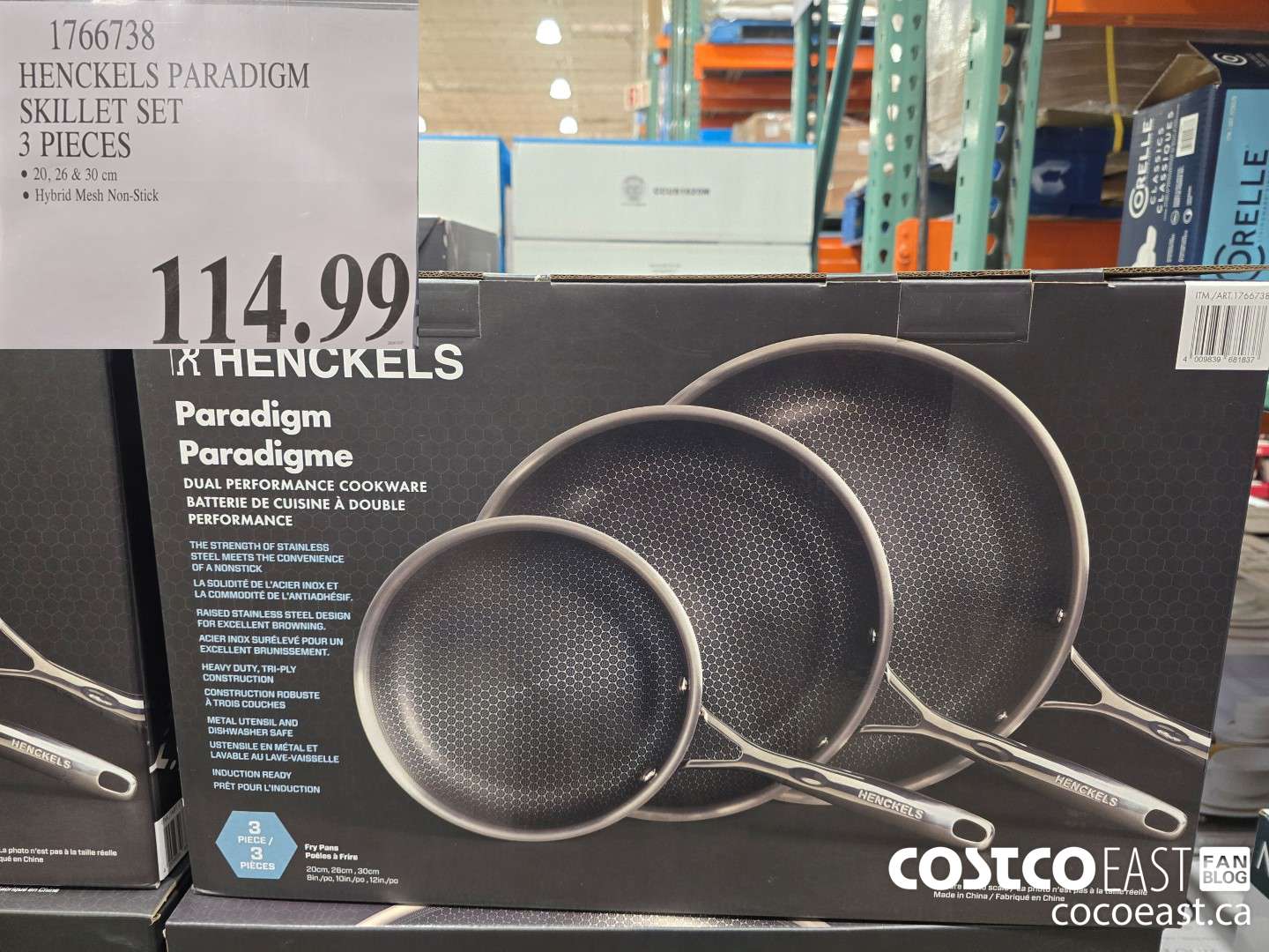 1766738 HENCKELS PARADIGM SKILLET SET 3 PIECES $114.99