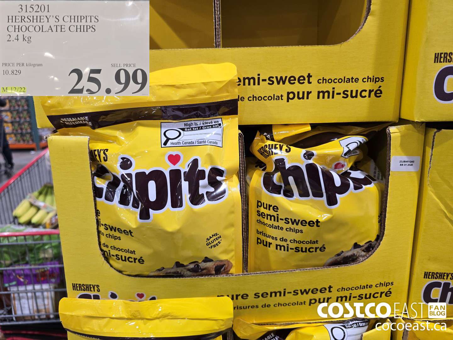 315201 HERSHEY CHIPITS CHOCOLATE CHIPS 2.4 KG $25.99