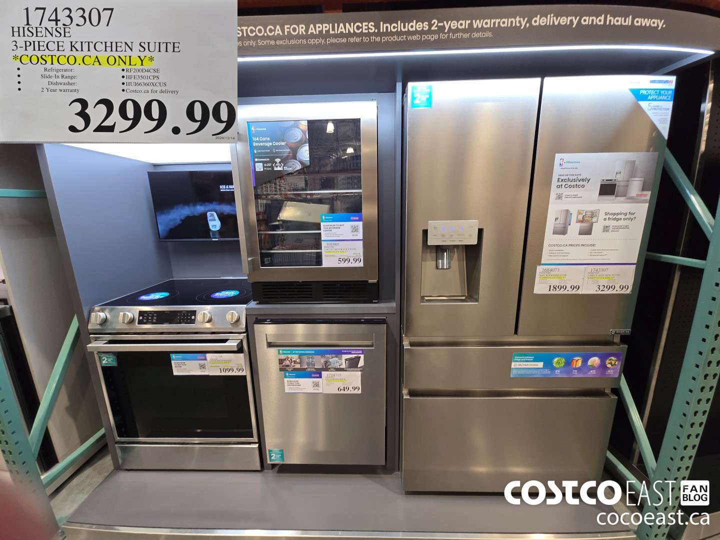 1743307 HISENSE 3-PIECE KITCHEN SUITE *COSTCO.CA ONLY* $3299.99