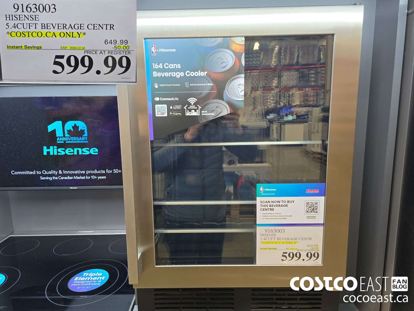 9163003 HISENSE 5.4CUFT BEVERAGE CENTR *COSTCO.CA ONLY* ($50.00 INSTANT SAVINGS EXPIRES ON 2024-12-16) $599.99