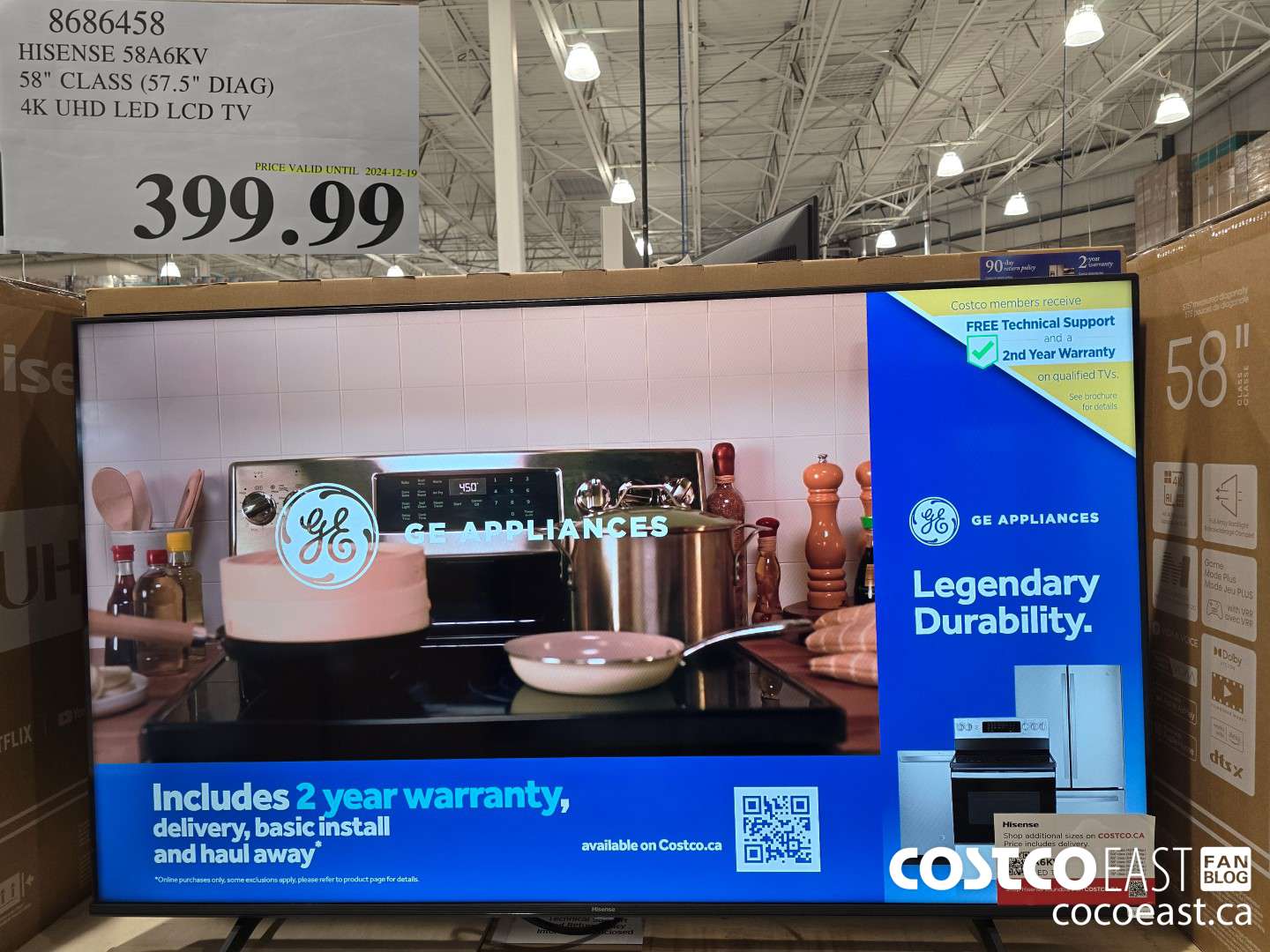 8686458 HISENSE 58A6KV 58