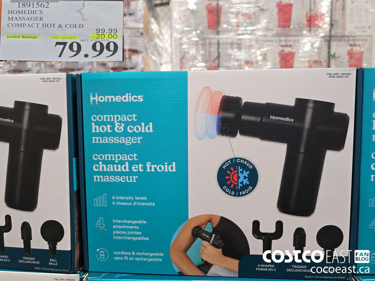 1891562 HOMEDICS MASSAGER COMPACT HOT & COLD ($20.00 INSTANT SAVINGS EXPIRES ON 2024-12-22) $79.99