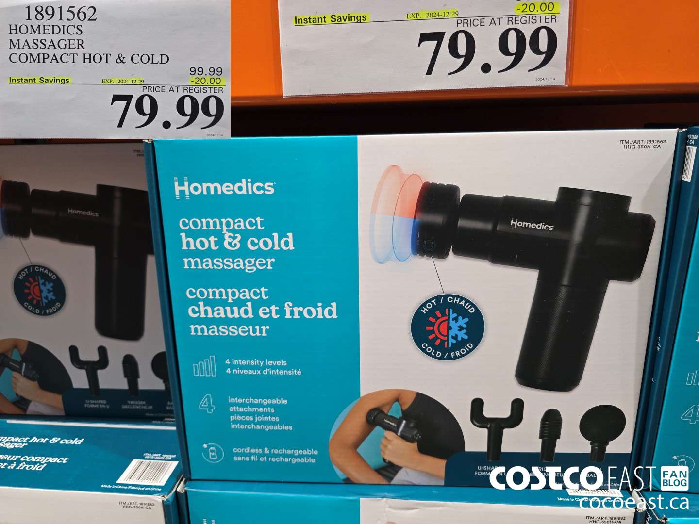 1891562 HOMEDICS MASSAGER COMPACT HOT & COLD ($20.00 INSTANT SAVINGS EXPIRES ON 2024-12-29) $79.99