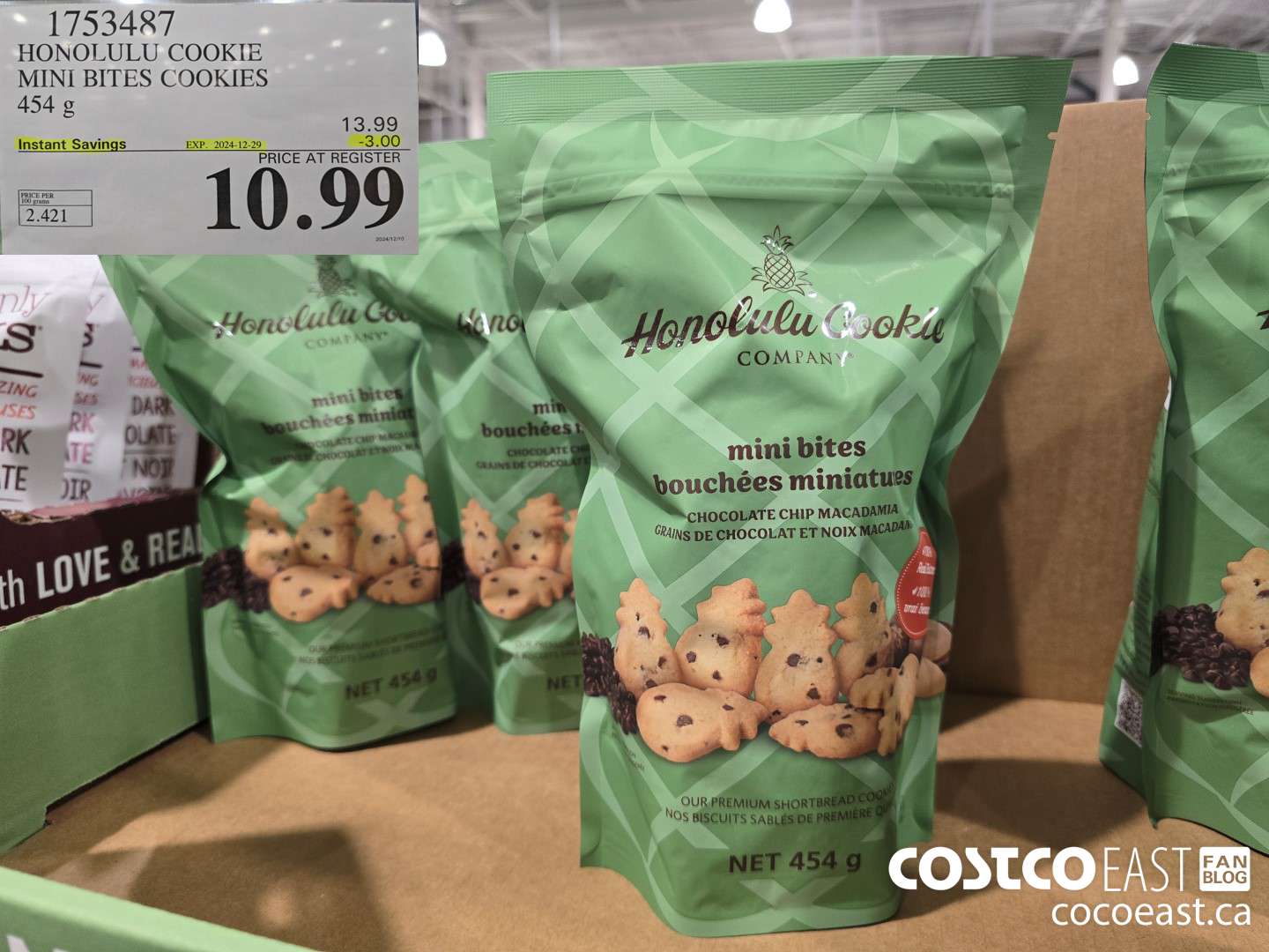 1753487 HONOLULU COOKIE MINI BITES COOKIES 454 g ($3.00 INSTANT SAVINGS EXPIRES ON 2024-12-29) $10.99
