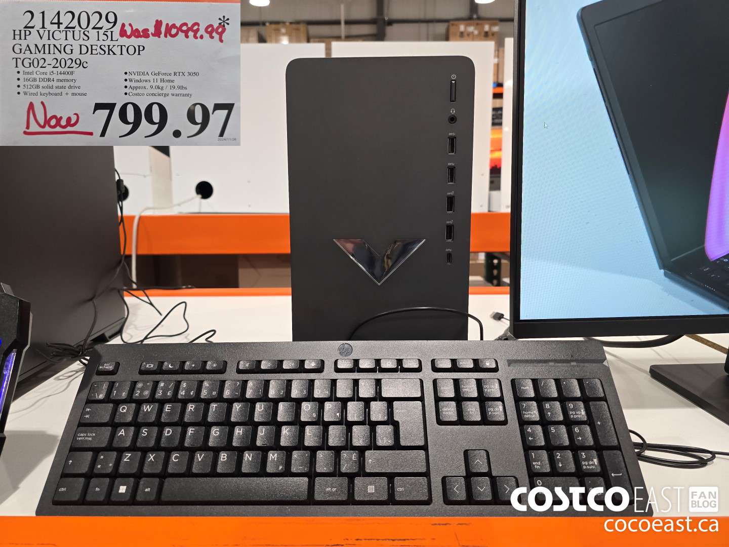 2142029 HP VICTUS 15L GAMING DESKTOP TG02-2029c $799.97