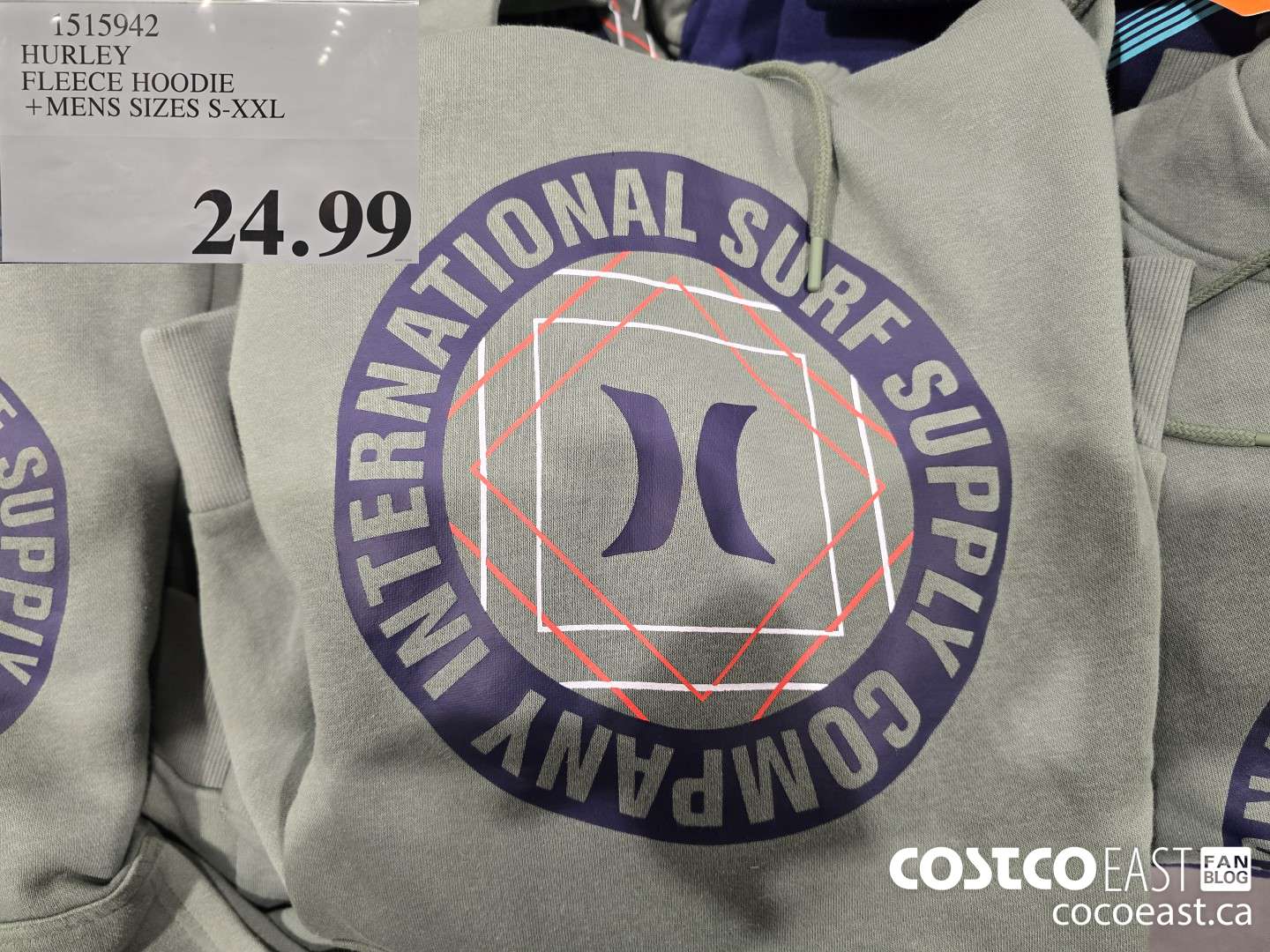 1515942 HURLEY FLEECE HOODIE + MENS SIZES S-XXL $24.99