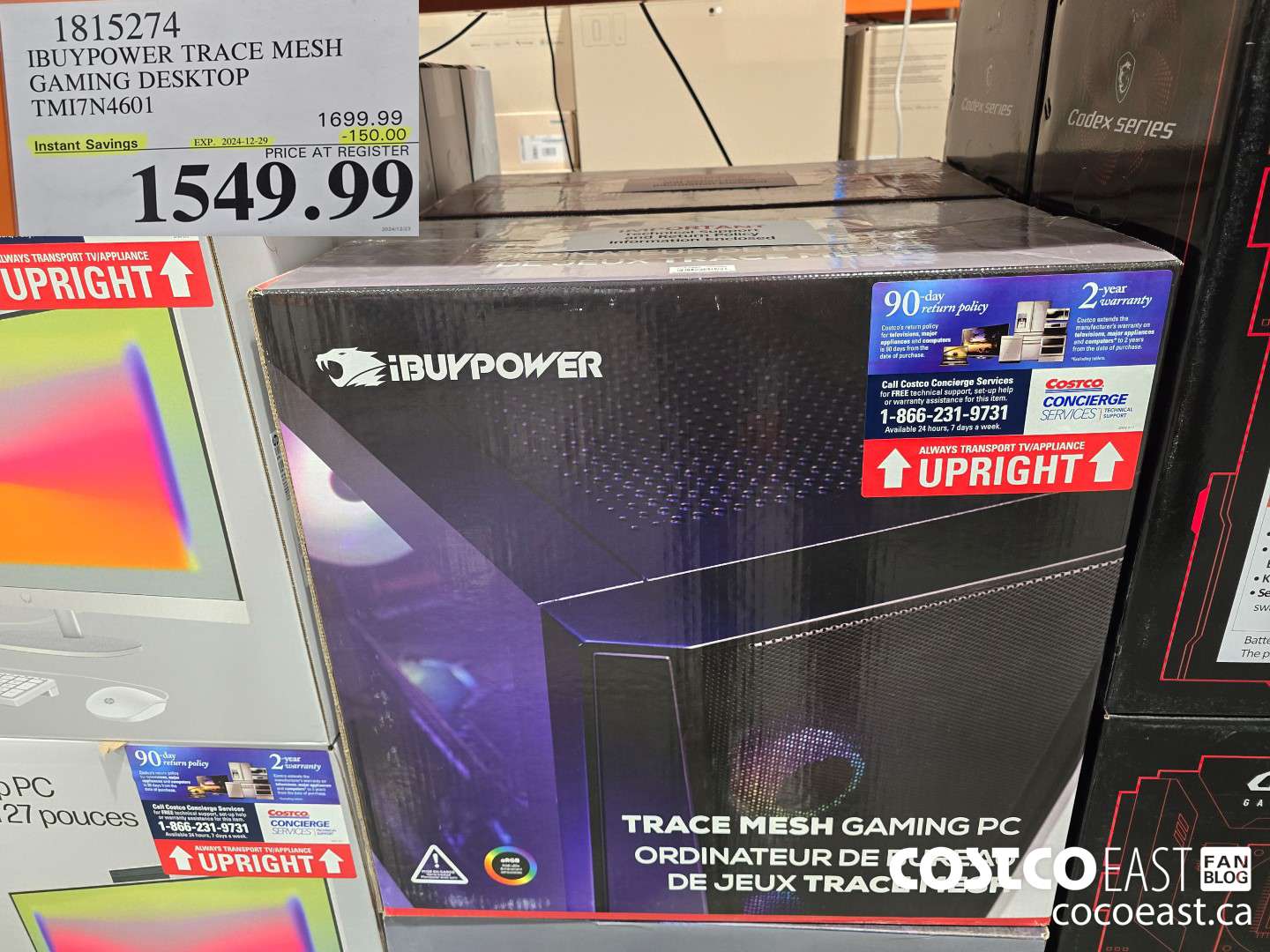 1815274 IBUYPOWER TRACE MESH GAMING DESKTOP TMI7N4601 ($150.00 INSTANT SAVINGS EXPIRES ON 2024-12-29) $1549.99