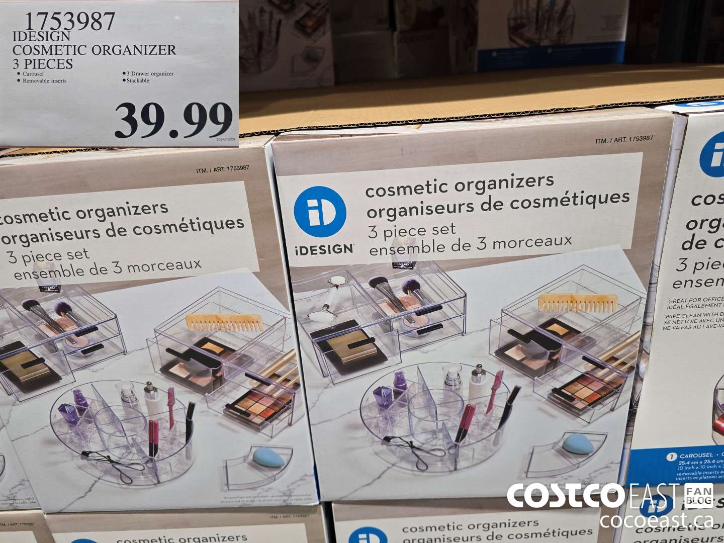 1753987 IDESIGN COSMETIC ORGANIZER 3 PIECES $39.99