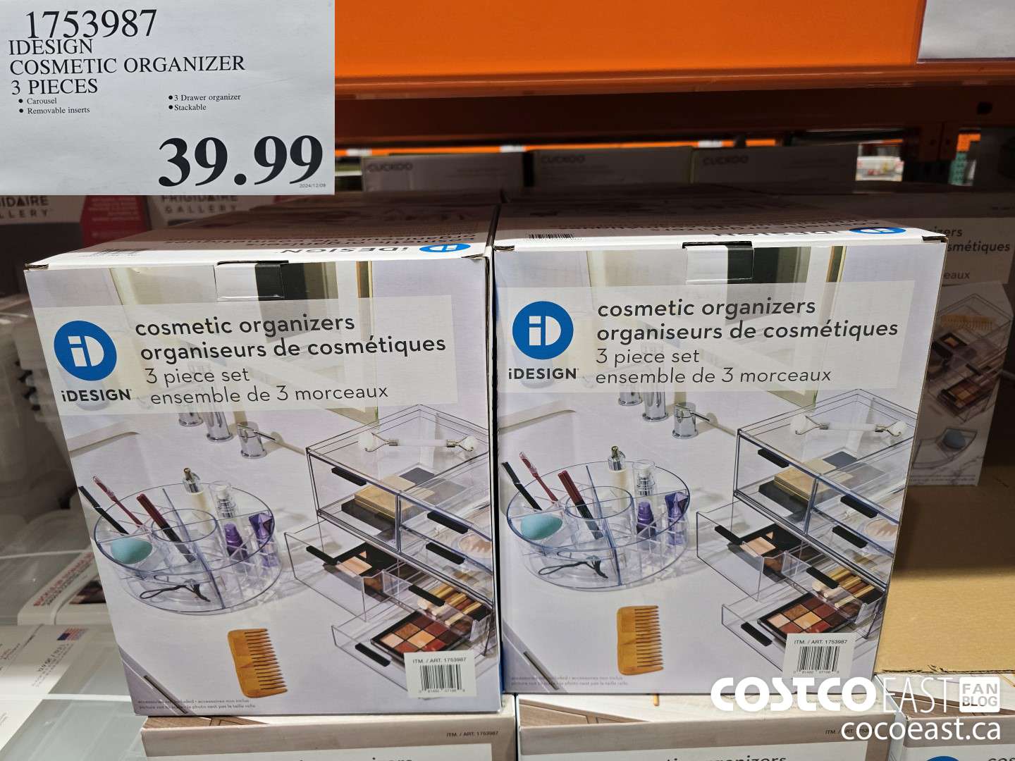 1753987 IDESIGN COSMETIC ORGANIZER 3 PIECES $39.99