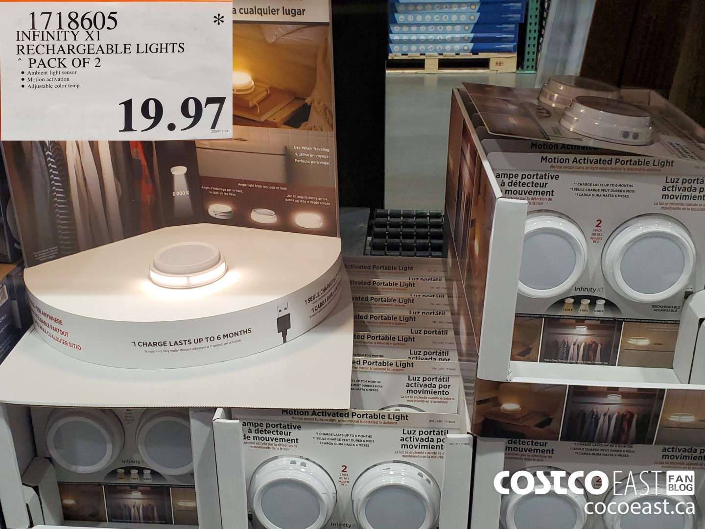 1718605 INFINITY X1 RECHARGEABLE LIGHTS $19.97