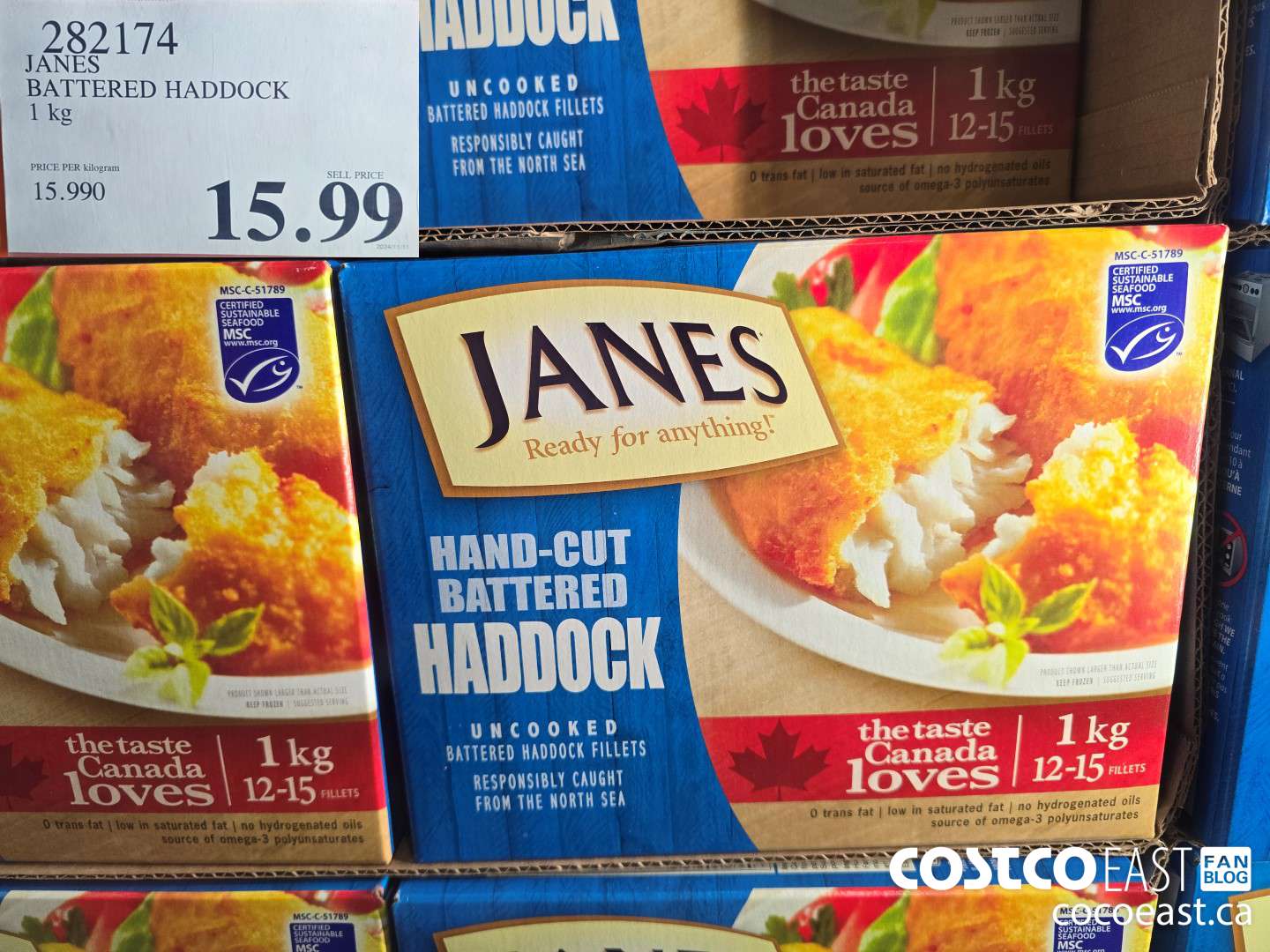287174 JANES BATTERED HADDOCK 1 kg $15.99