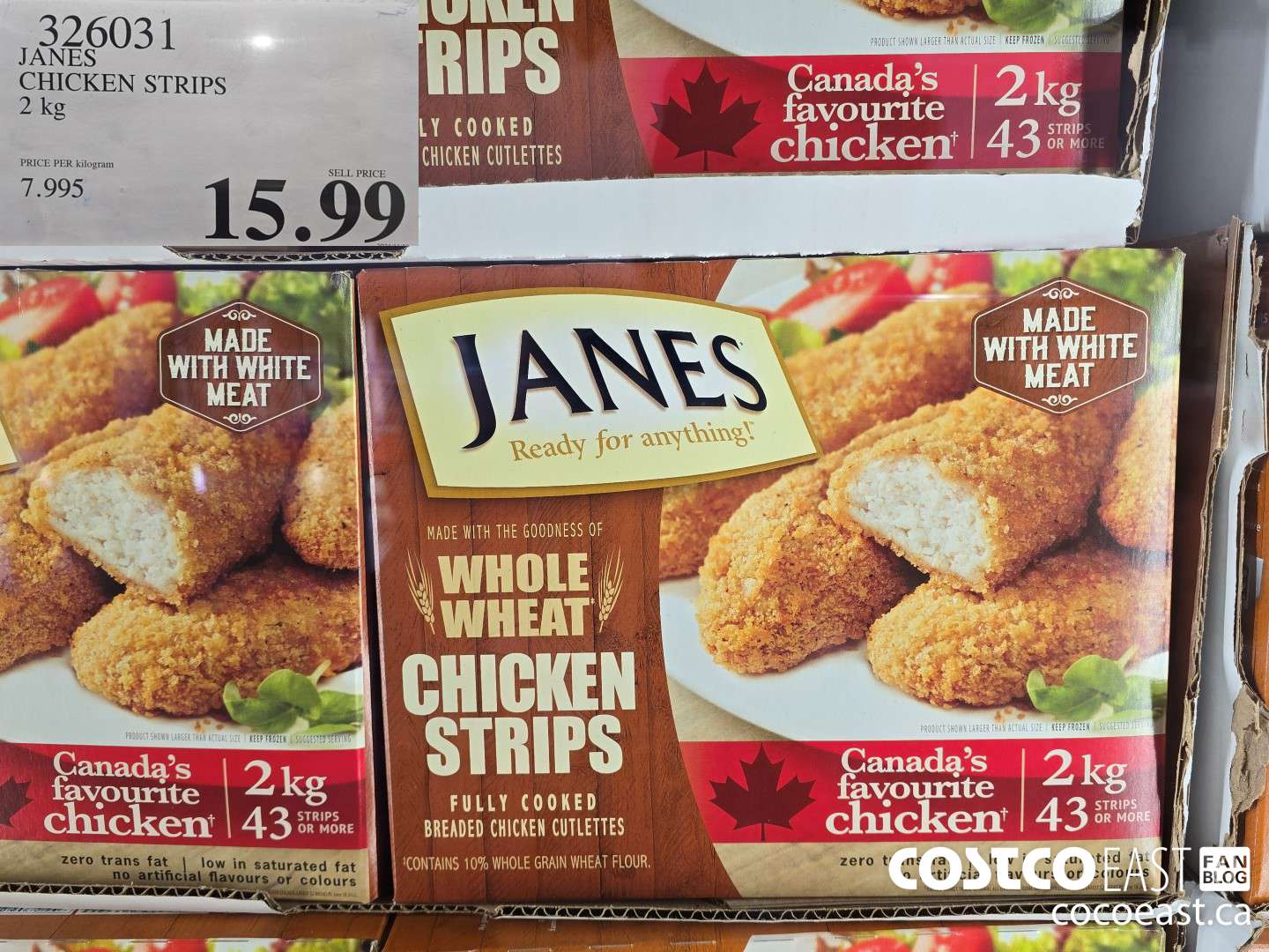 326031 JANES CHICKEN STRIPS 2 kg $15.99