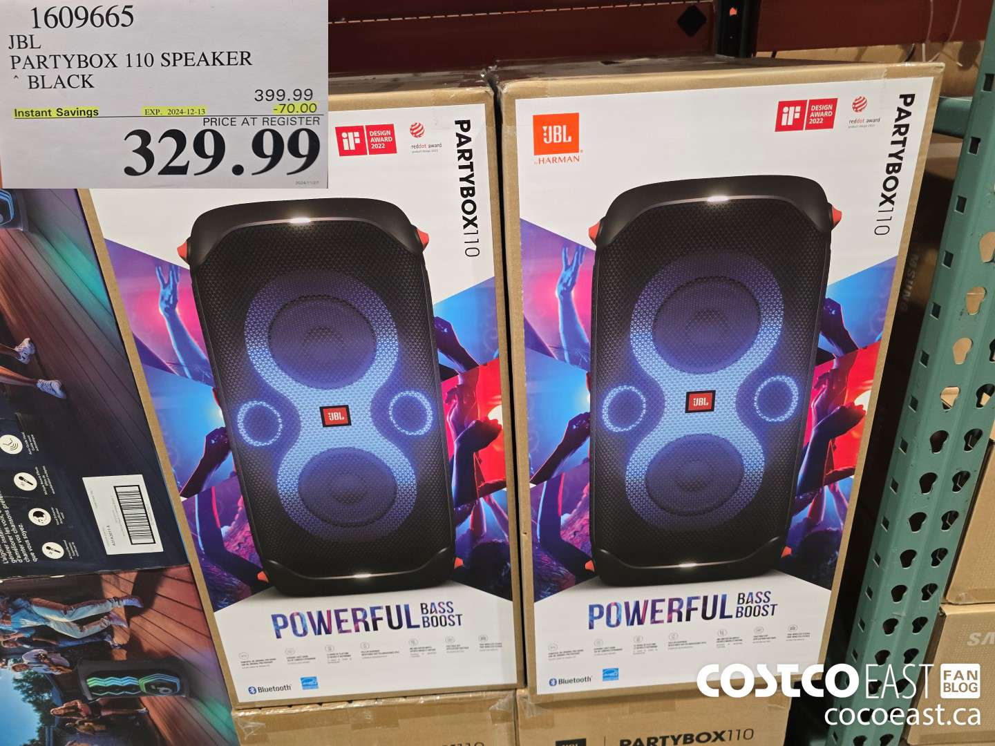 1609665 JBL PARTYBOX 110 SPEAKER BLACK ($70.00 INSTANT SAVINGS EXPIRES ON 2024-12-13) $329.99