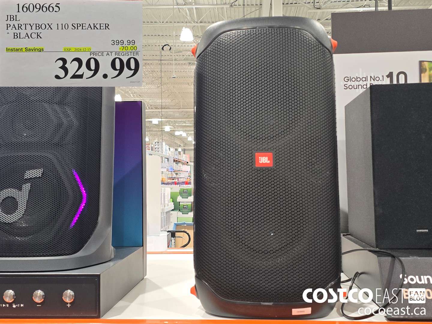 1609665 JBL PARTYBOX 110 SPEAKER BLACK ($70.00 INSTANT SAVINGS EXPIRES ON 2024-12-13) $329.99