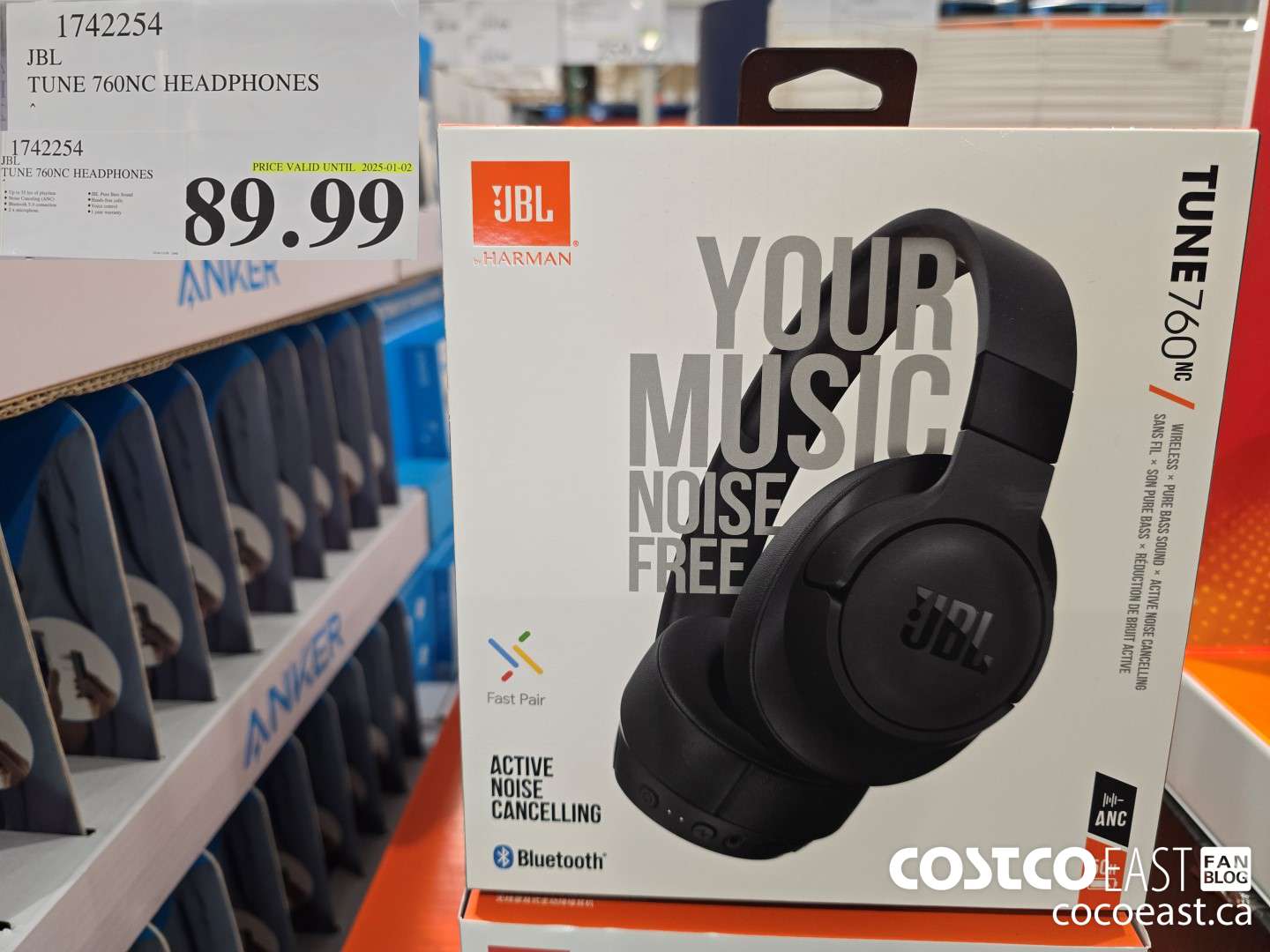 1742254 JBL TUNE 760NC HEADPHONES $89.99