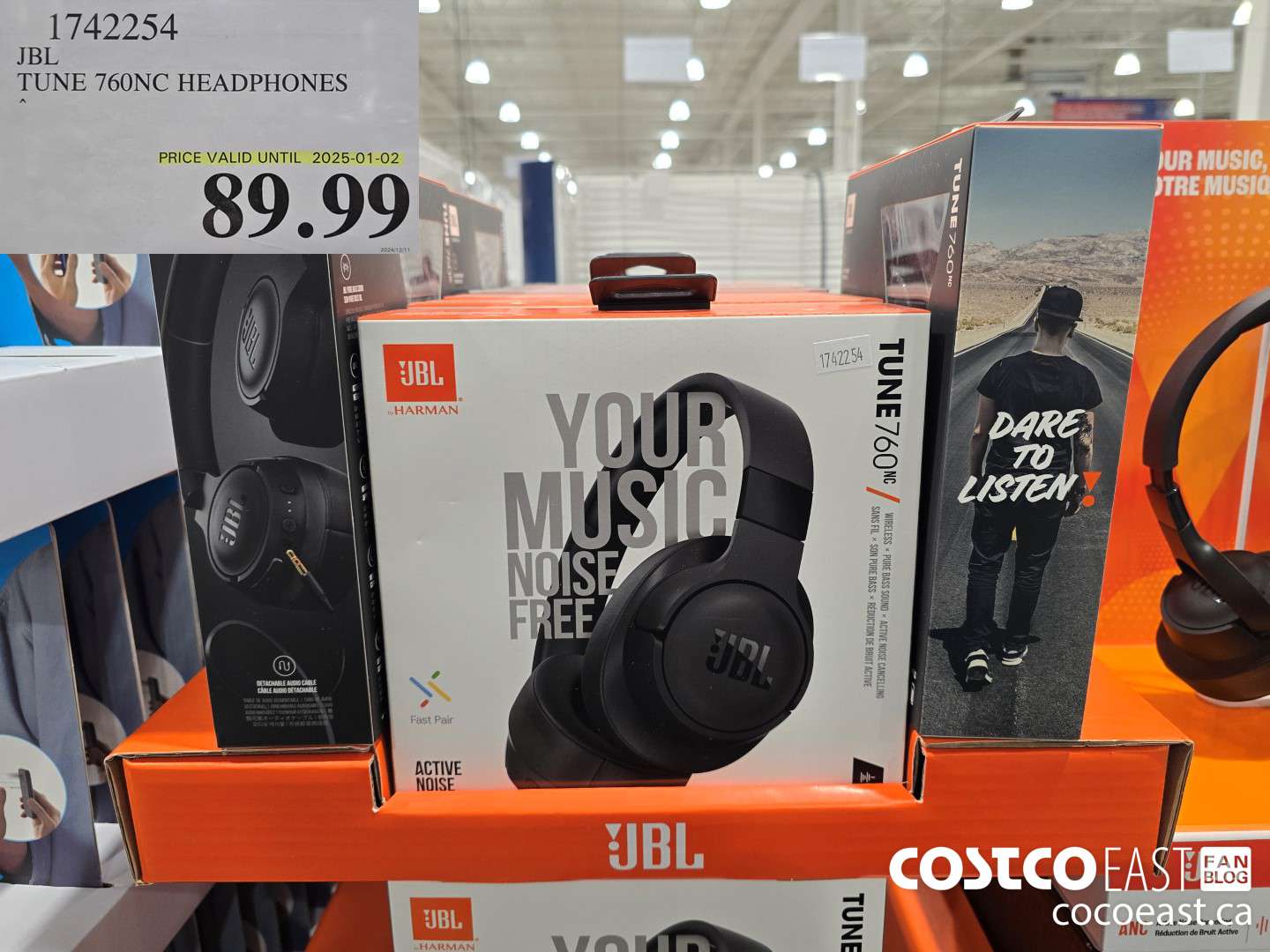 1742254 JBL TUNE 760NC HEADPHONES $89.99