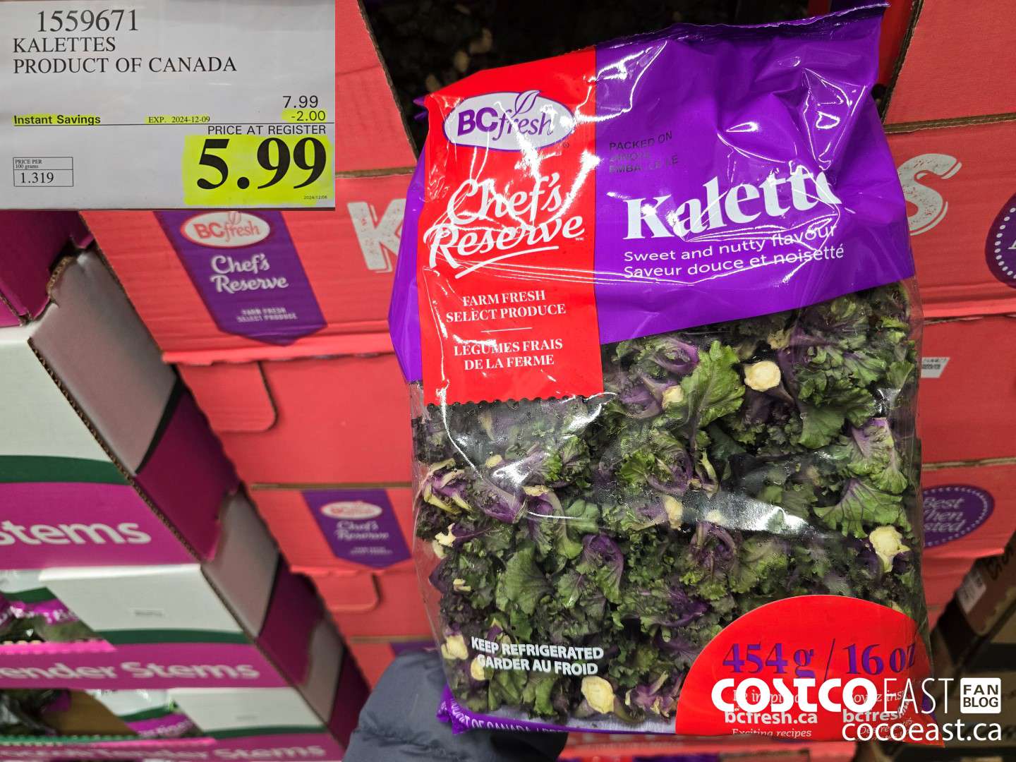 1559671 KALETTES PRODUCT OF CANADA ($2.00 INSTANT SAVINGS EXPIRES ON 2024-12-09) $5.99