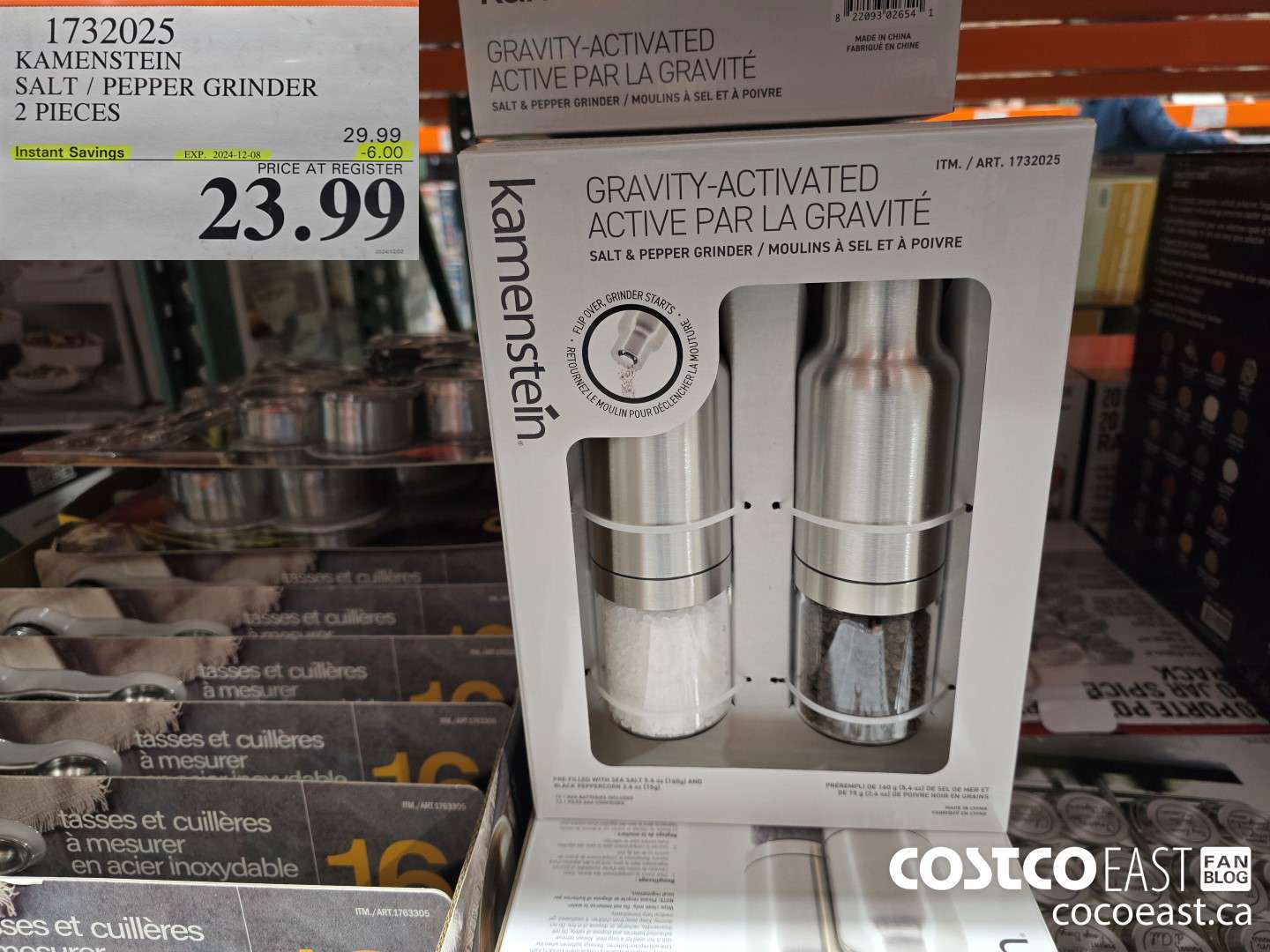 1732025 KAMENSTEIN SALT / PEPPER GRINDER 2 PIECES ($6.00 INSTANT SAVINGS EXPIRES ON 2024-12-08) $23.99