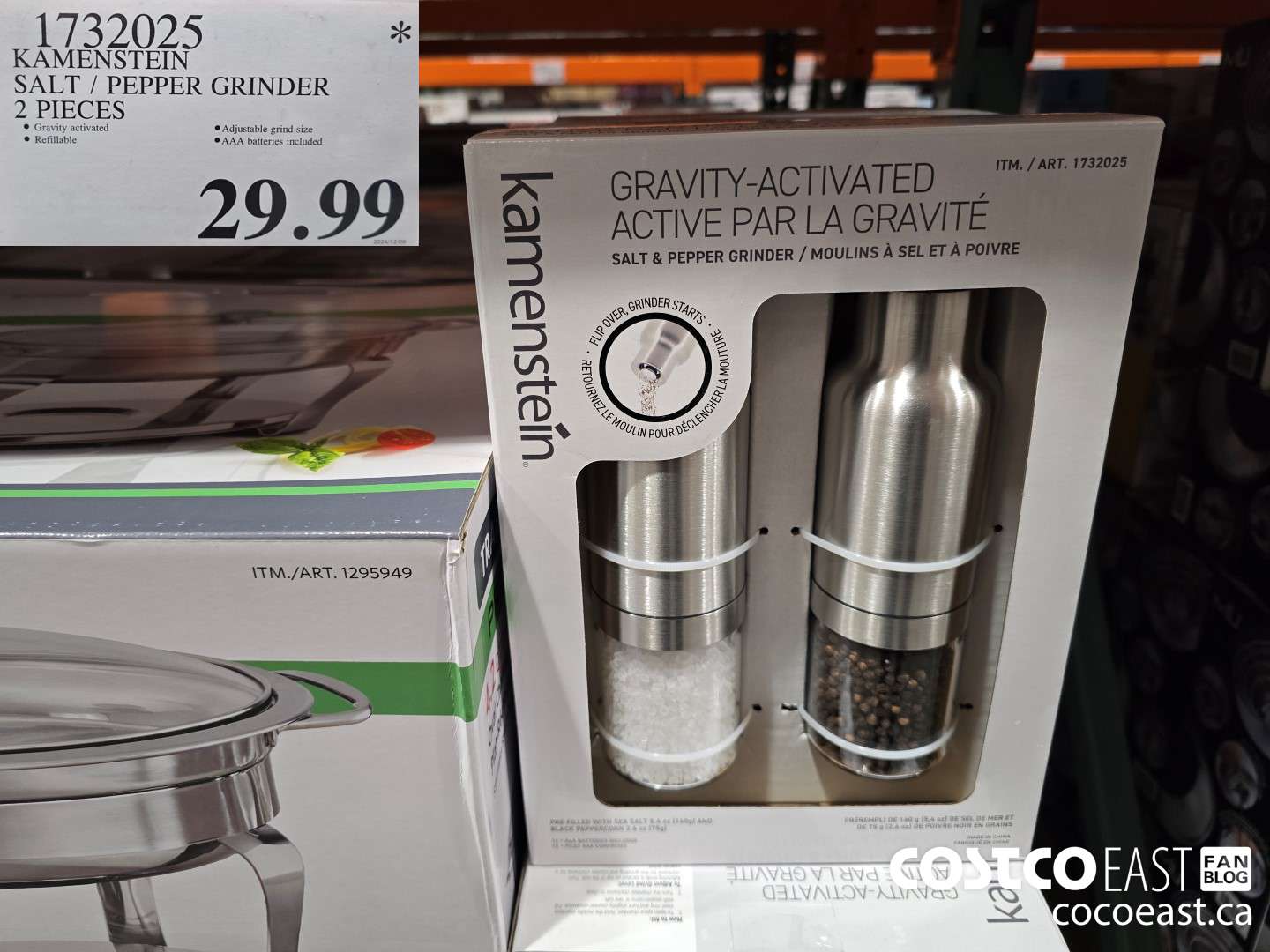 1732025 KAMENSTEIN SALT / PEPPER GRINDER 2 PIECES $29.99