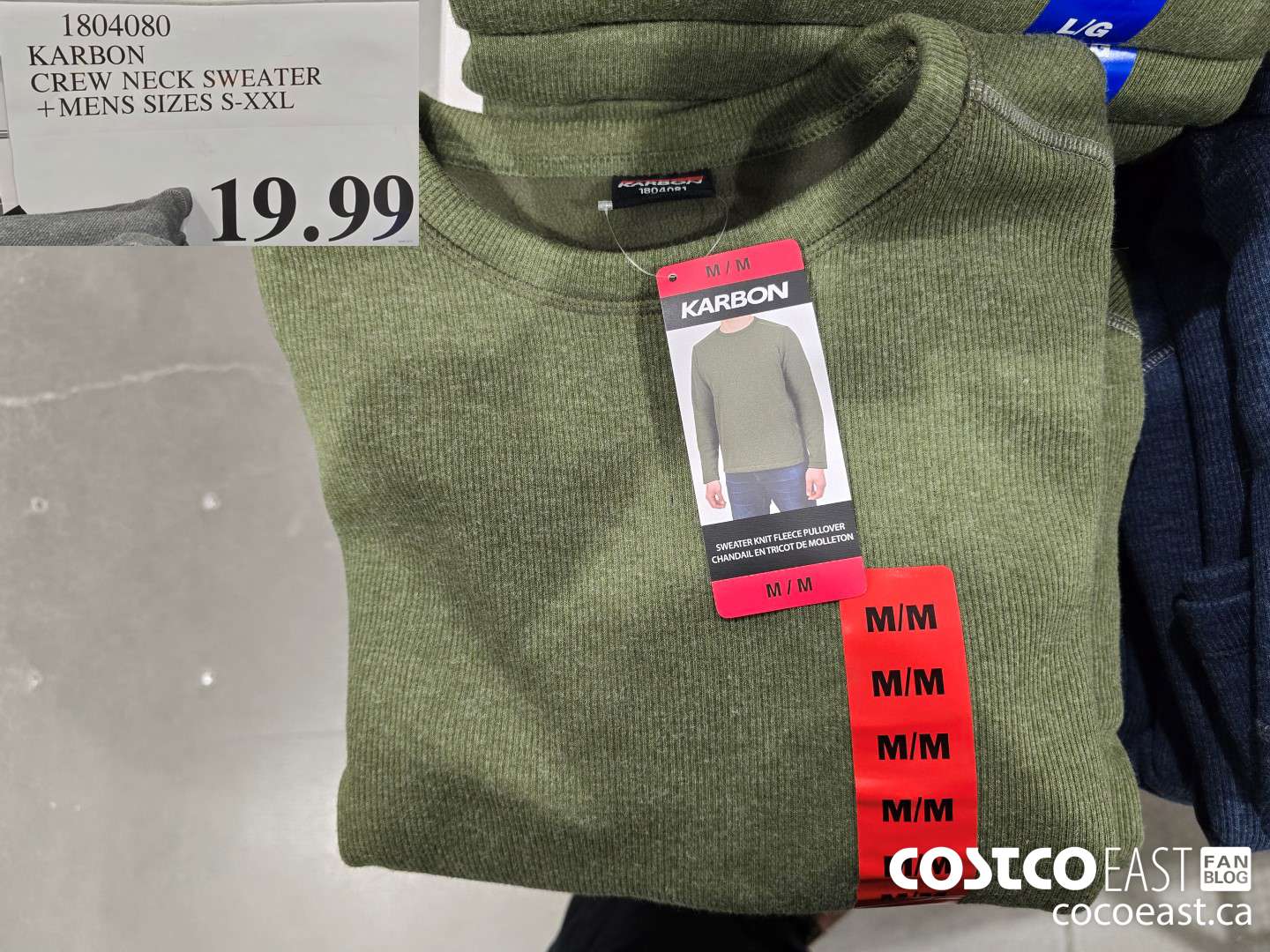 1804080 KARBON CREW NECK SWEATER +MENS SIZES S-XXL $19.99
