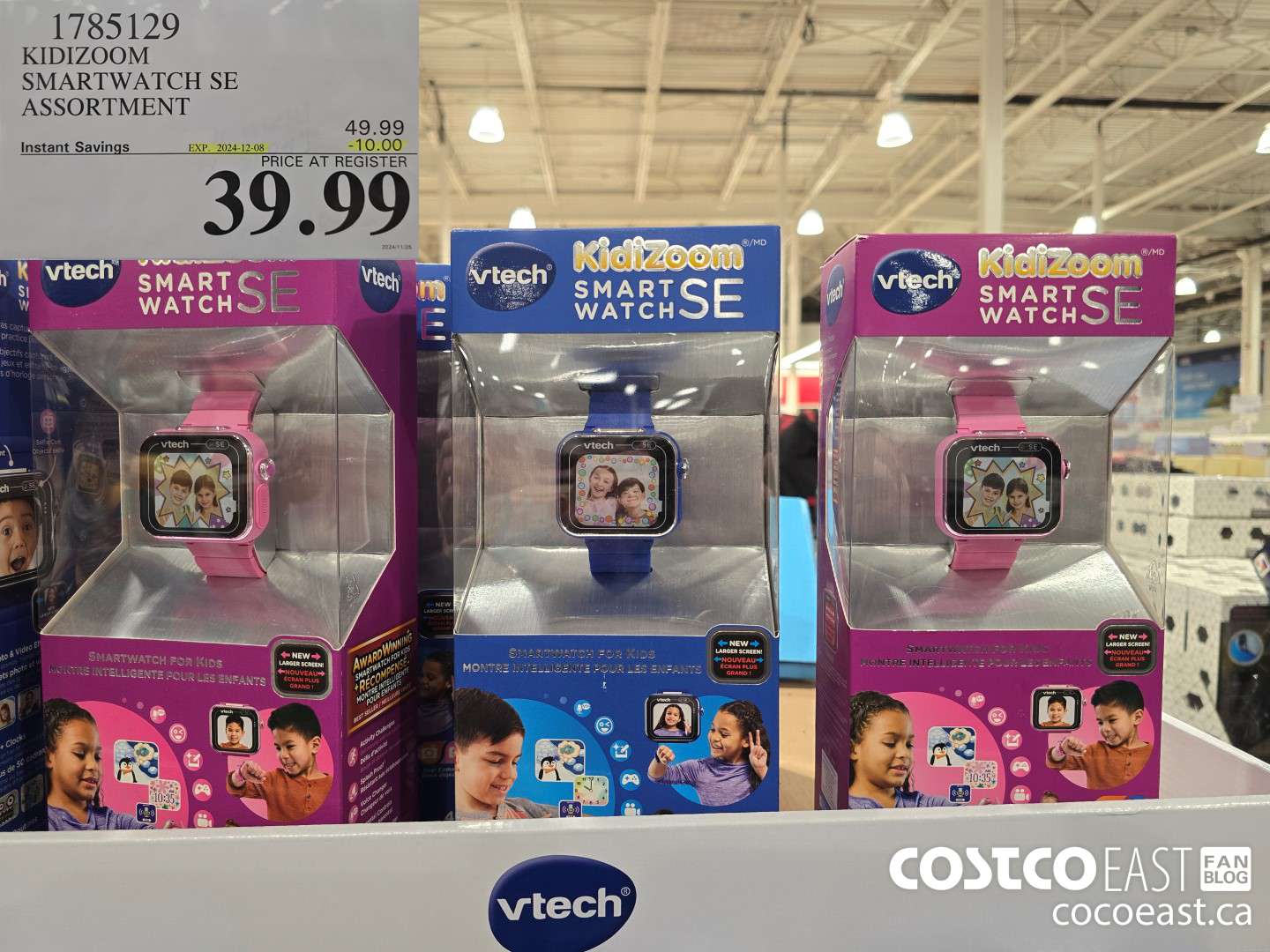 1785129 KIDIZOOM SMARTWATCH SE ASSORTMENT ($10.00 INSTANT SAVINGS EXPIRES ON 2024-12-08) $39.99