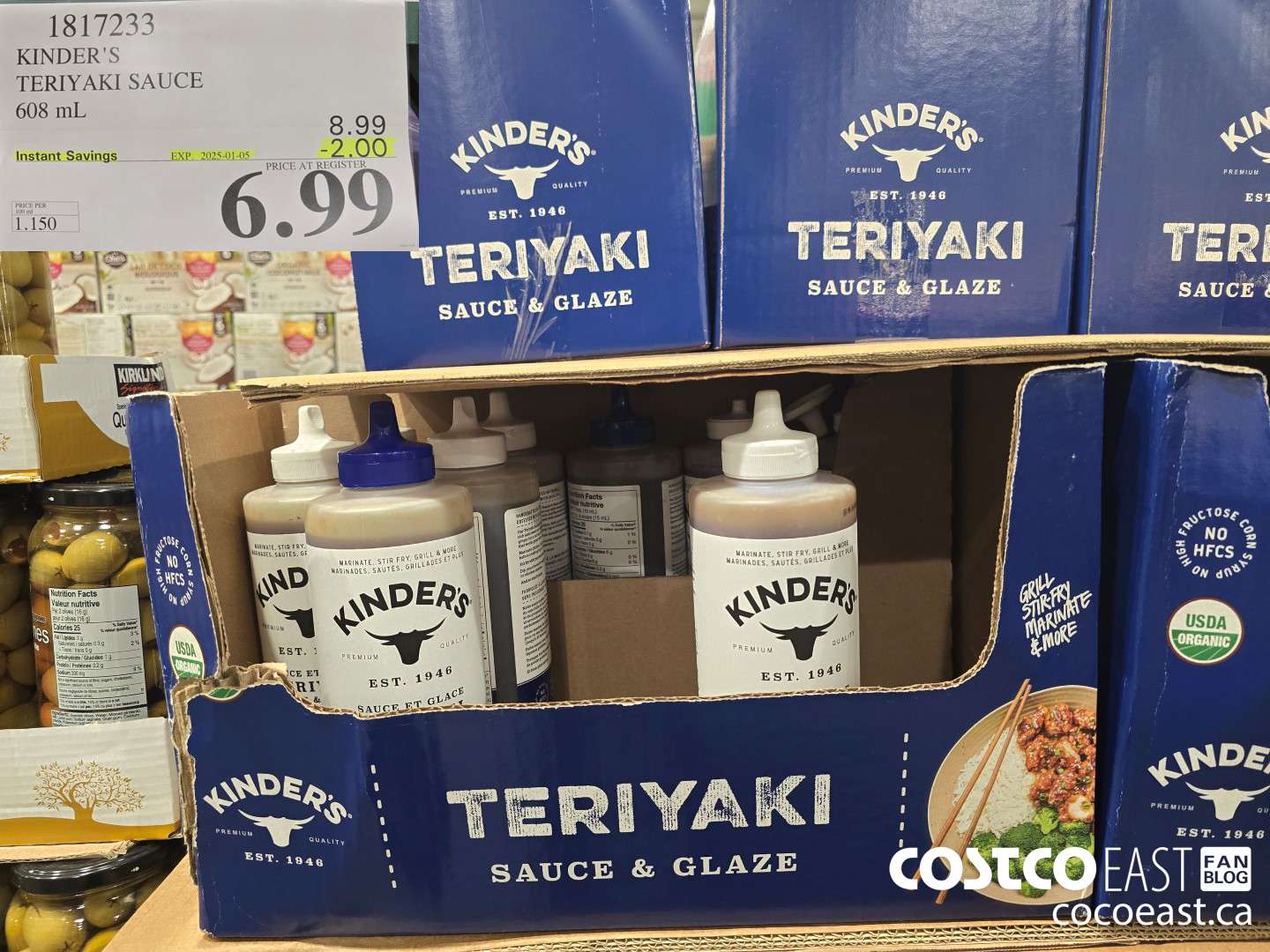 1817233 KINDER'S TERIYAKI SAUCE 608 mL ($2.00 INSTANT SAVINGS EXPIRES ON 2025-01-05) $6.99