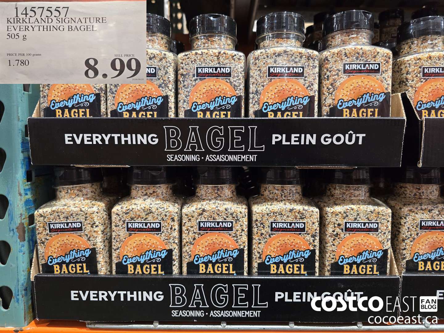 1457557 KIRKLAND SIGNATURE EVERYTHING BAGEL 505 g $8.99