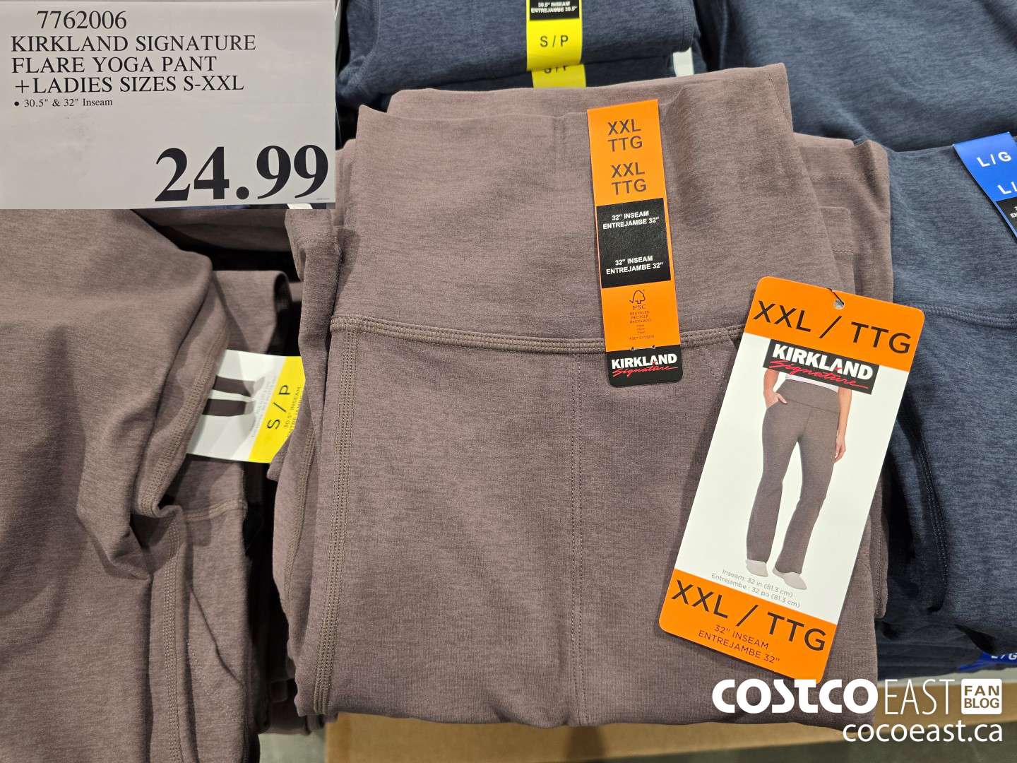 7772006 KIRKLAND SIGNATURE FLARE YOGA PANT + LADIES SIZES S-XXL $24.99