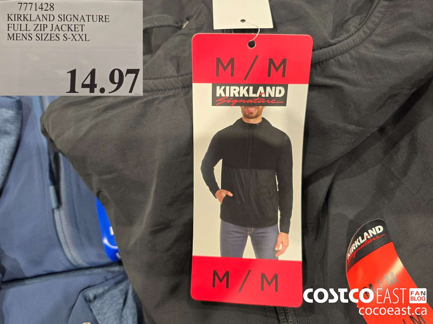 7771428 KIRKLAND SIGNATURE FULL ZIP JACKET MENS SIZES S-XXL $14.97