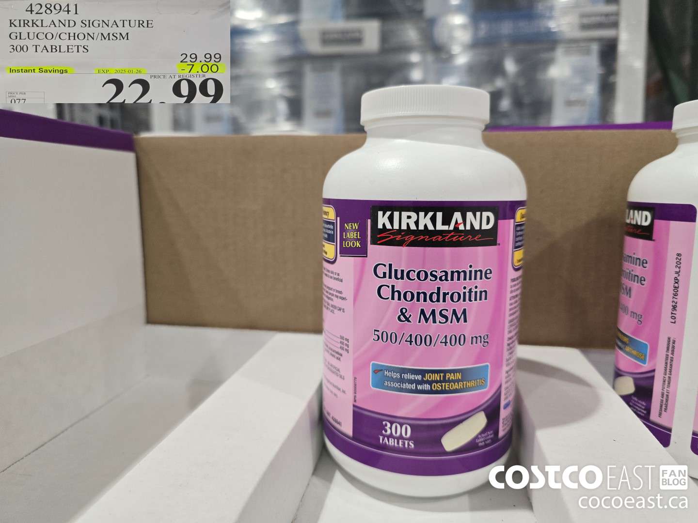 423941 KIRKLAND SIGNATURE GLUCO/CHON/MSM 300 TABLETS ($7.00 INSTANT SAVINGS EXPIRES ON 2025-01-26) $22.99