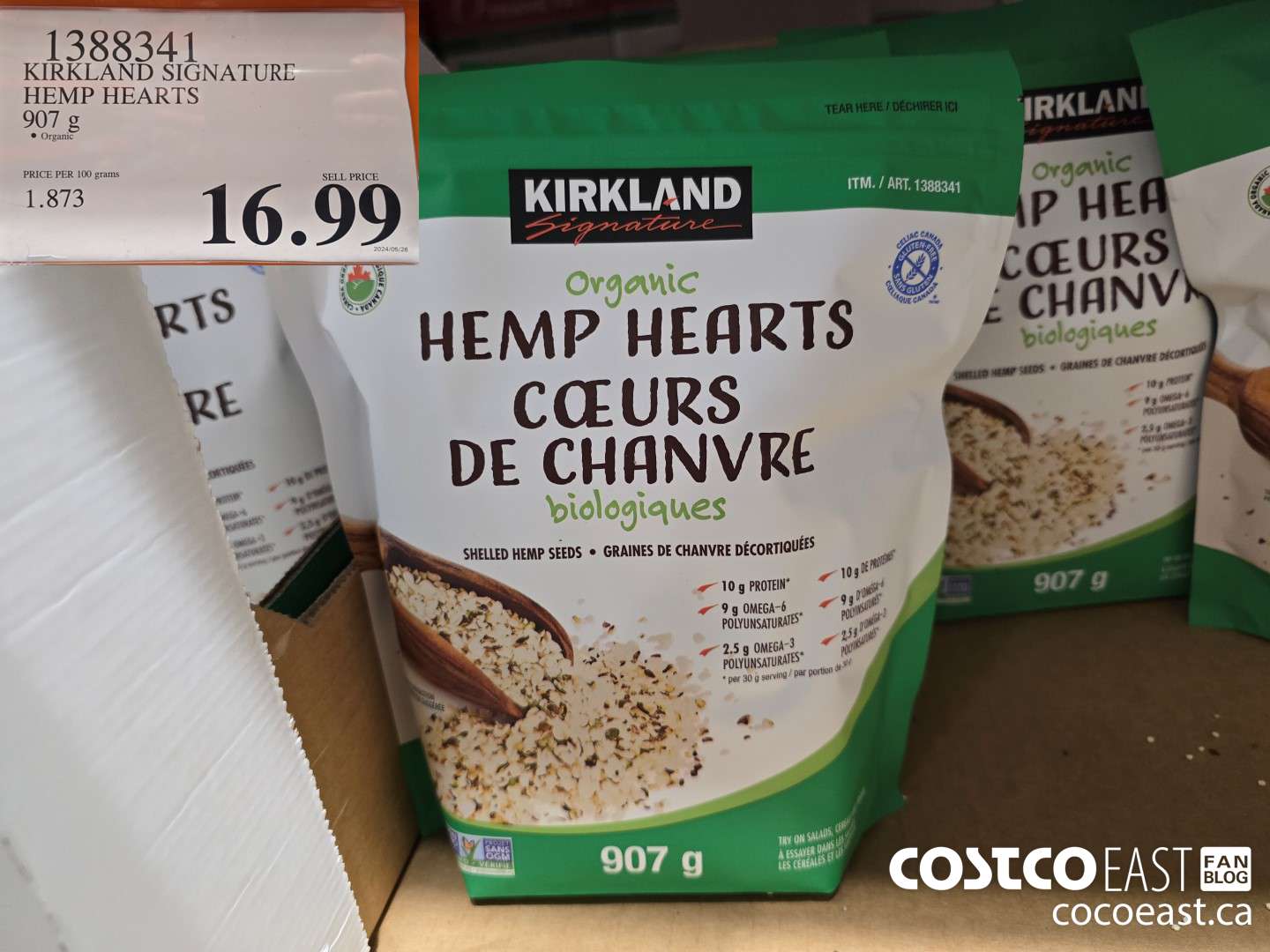 1388341 KIRKLAND SIGNATURE HEMP HEARTS 907G $16.99