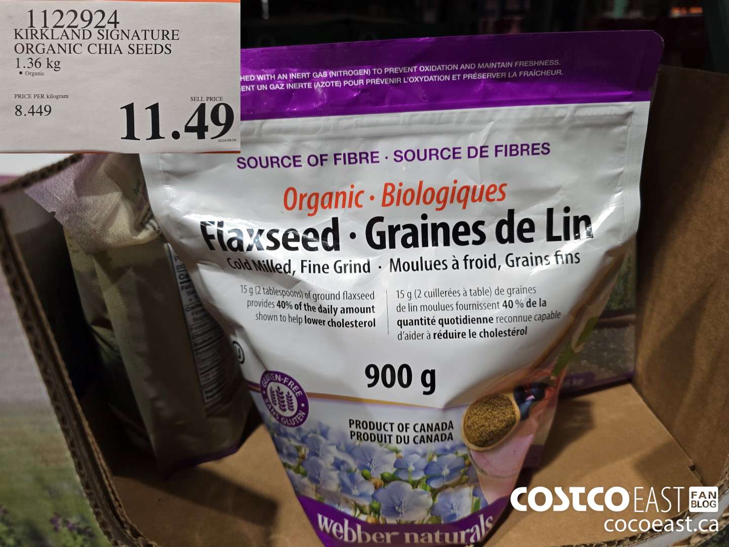 1122924 KIRKLAND SIGNATURE ORGANIC CHIA SEEDS 1.36 kg $11.49