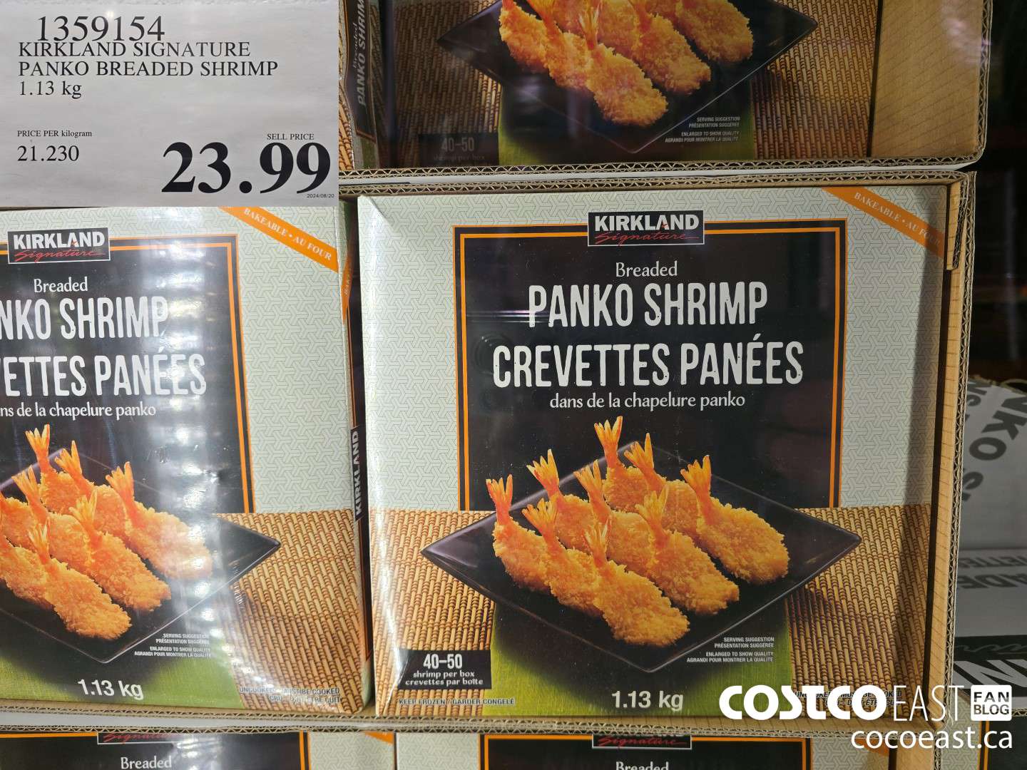 1359154 KIRKLAND SIGNATURE PANKO BREADED SHRIMP 1.13 KG $23.99