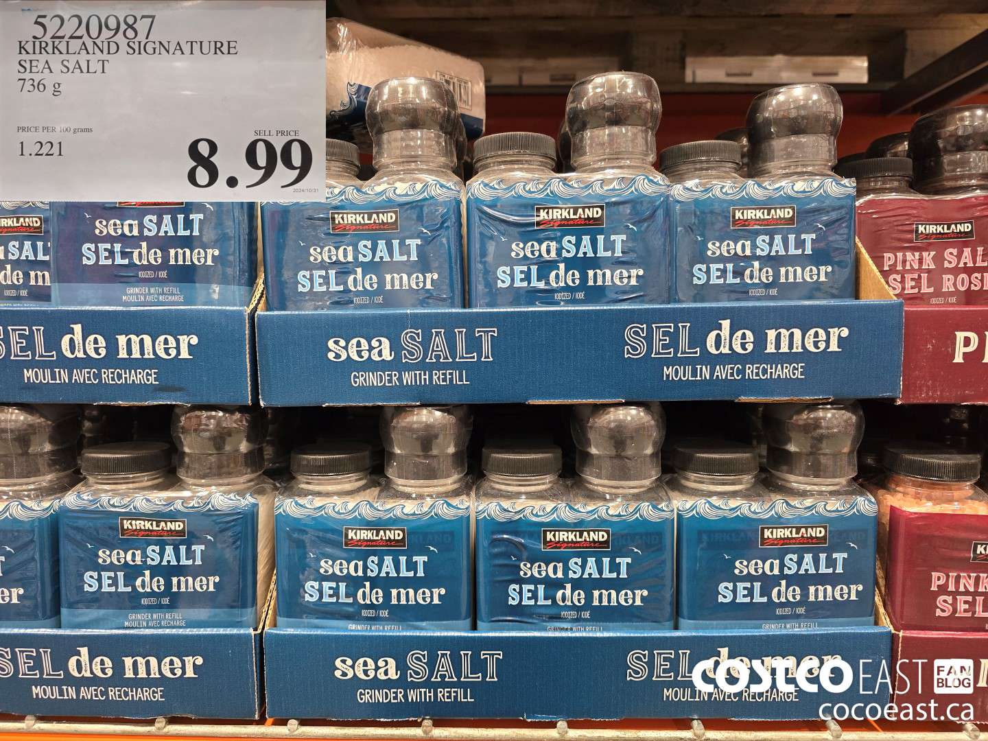 5220987 KIRKLAND SIGNATURE SEA SALT 737 G $8.99